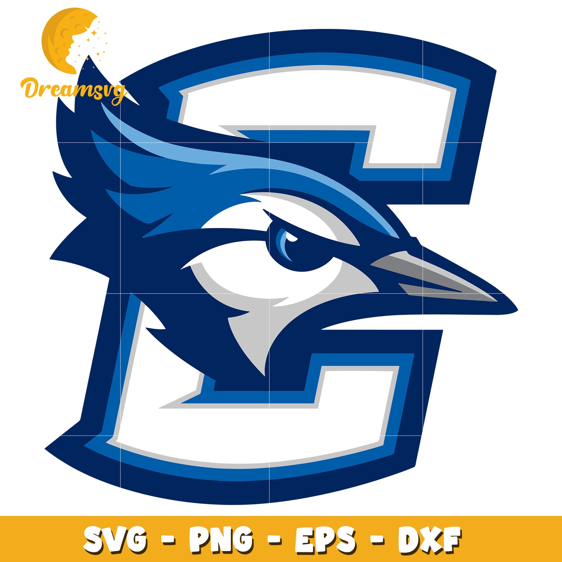 Blue Jay Mascot Letter S SVG PNG EPS DXF