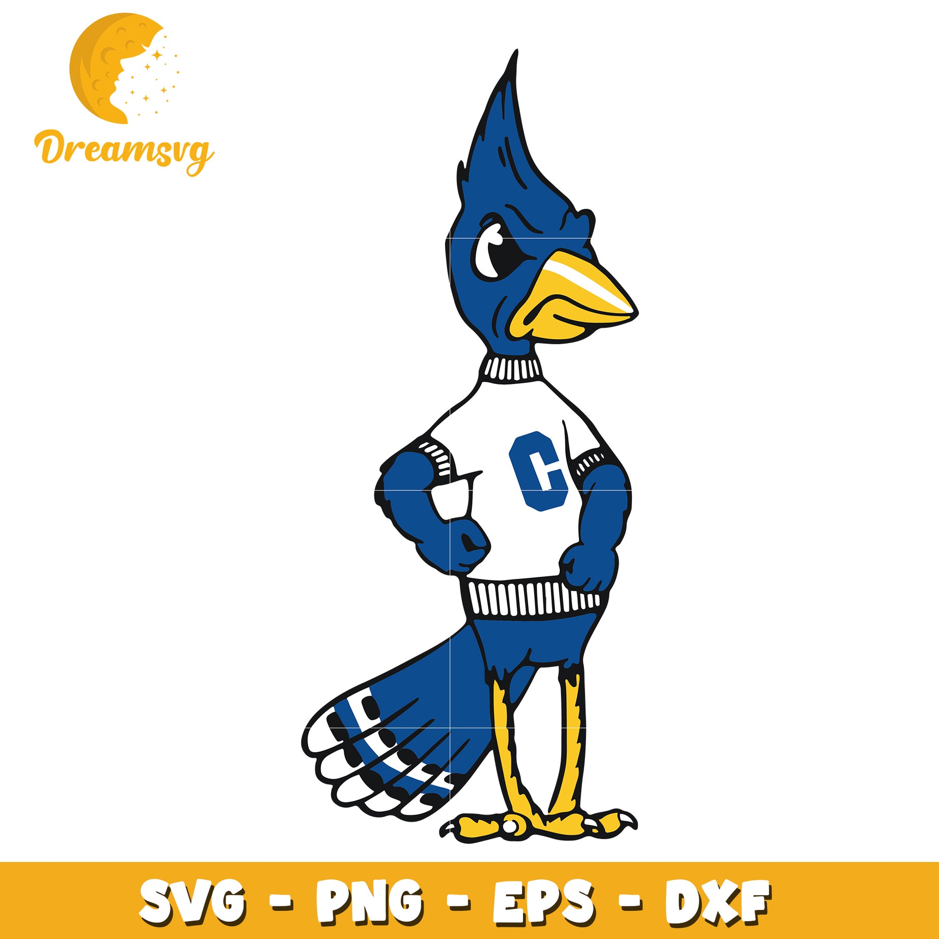 Blue Jay Mascot SVG PNG EPS DXF