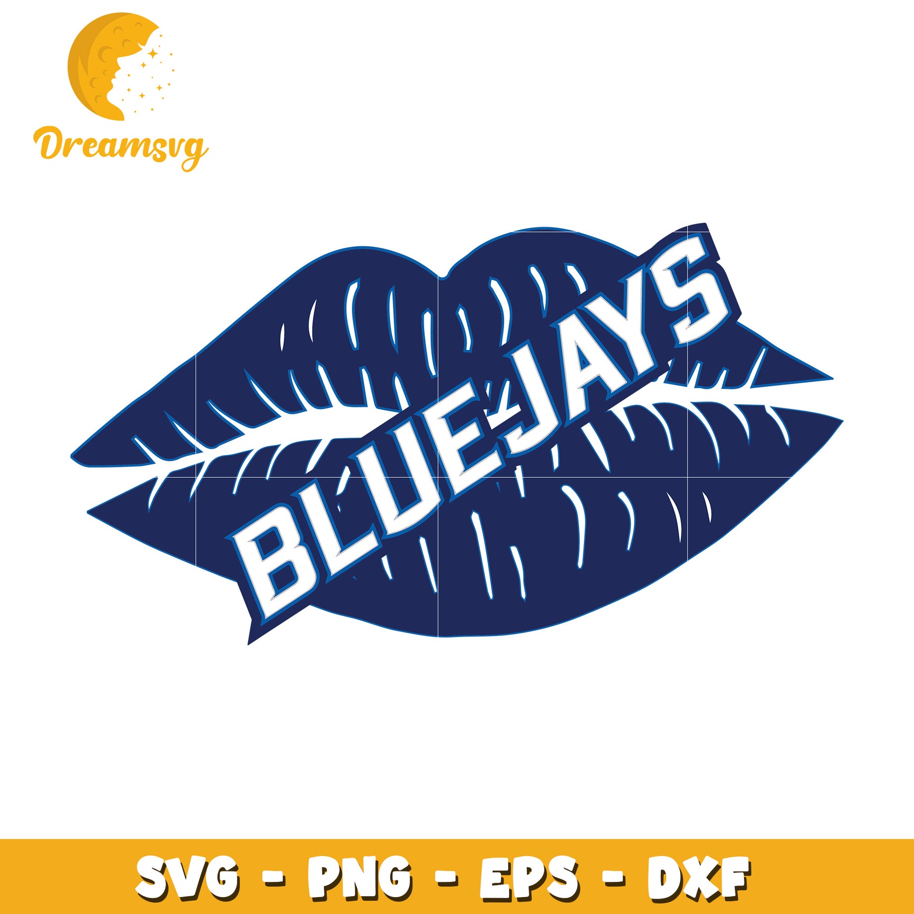 Blue Jays Lips SVG Cut File