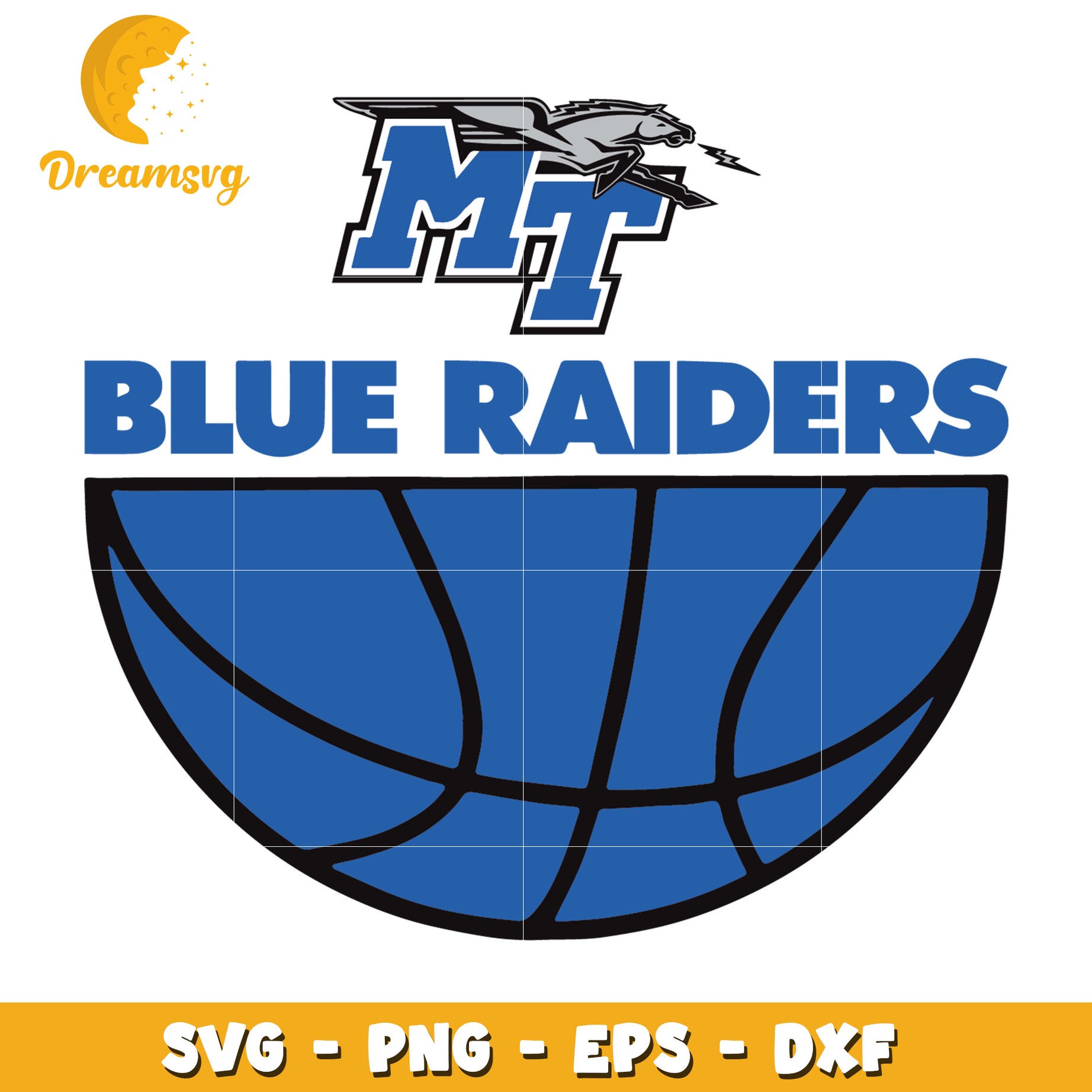 Blue Raiders Basketball SVG PNG EPS DXF