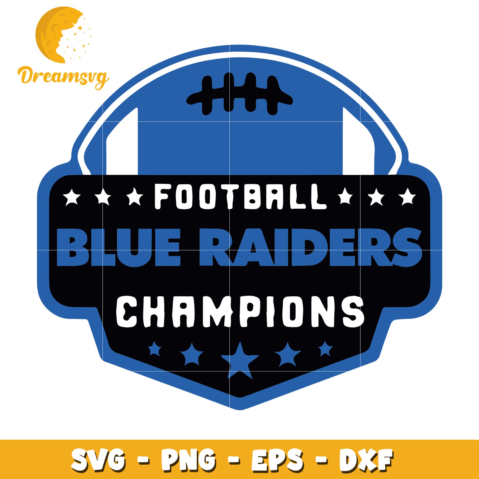 Blue Raiders Football Champions SVG