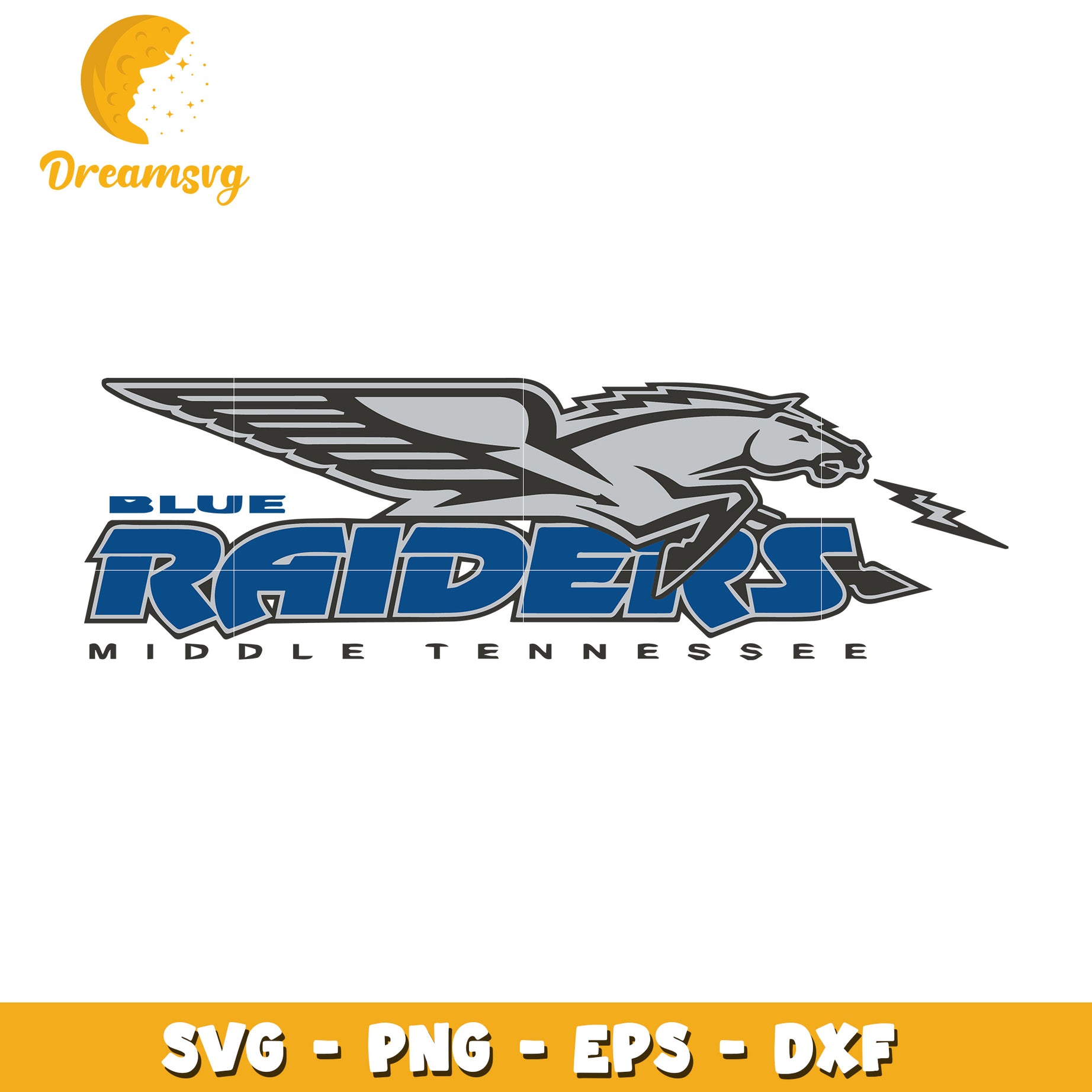 Blue Raiders SVG Middle Tennessee Horse Logo