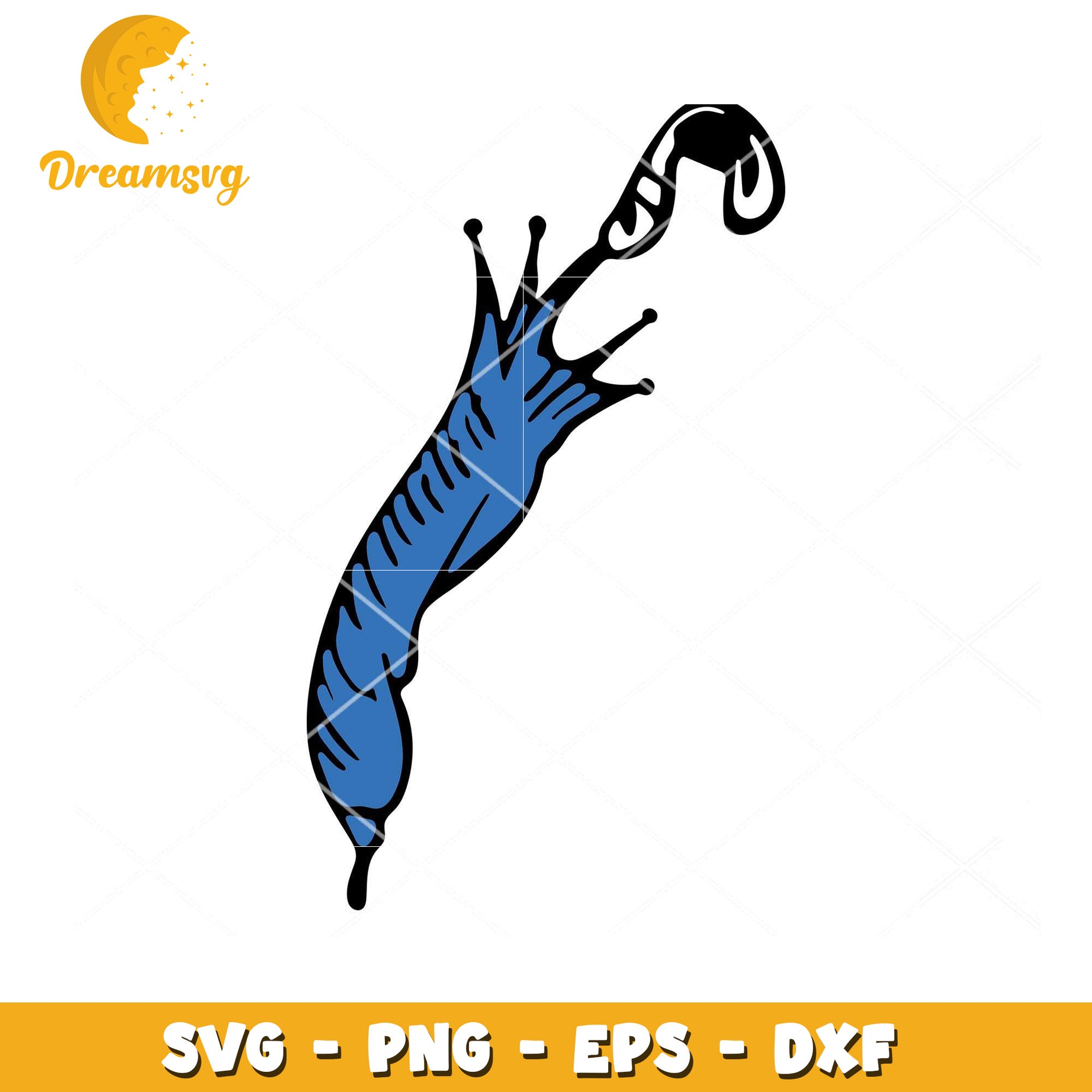 Blue Splash SVG Cut File Design