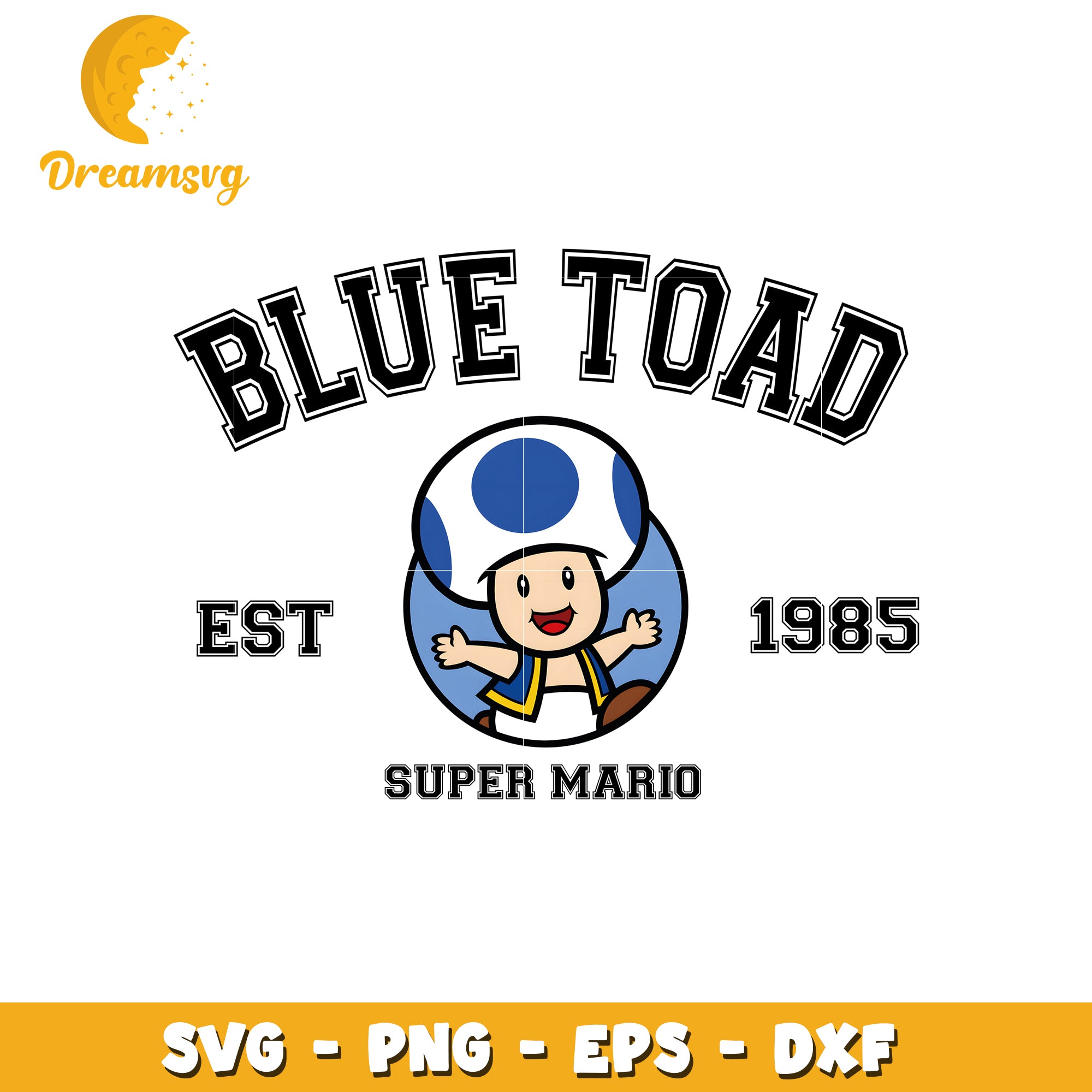 Blue Toad SVG PNG EPS DXF Cut File