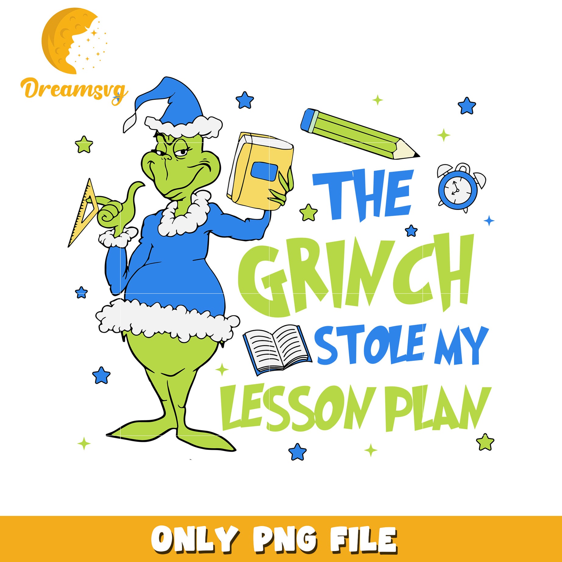 Blue grinch stole my lesson plan png, grinch happy png, merry christmas png