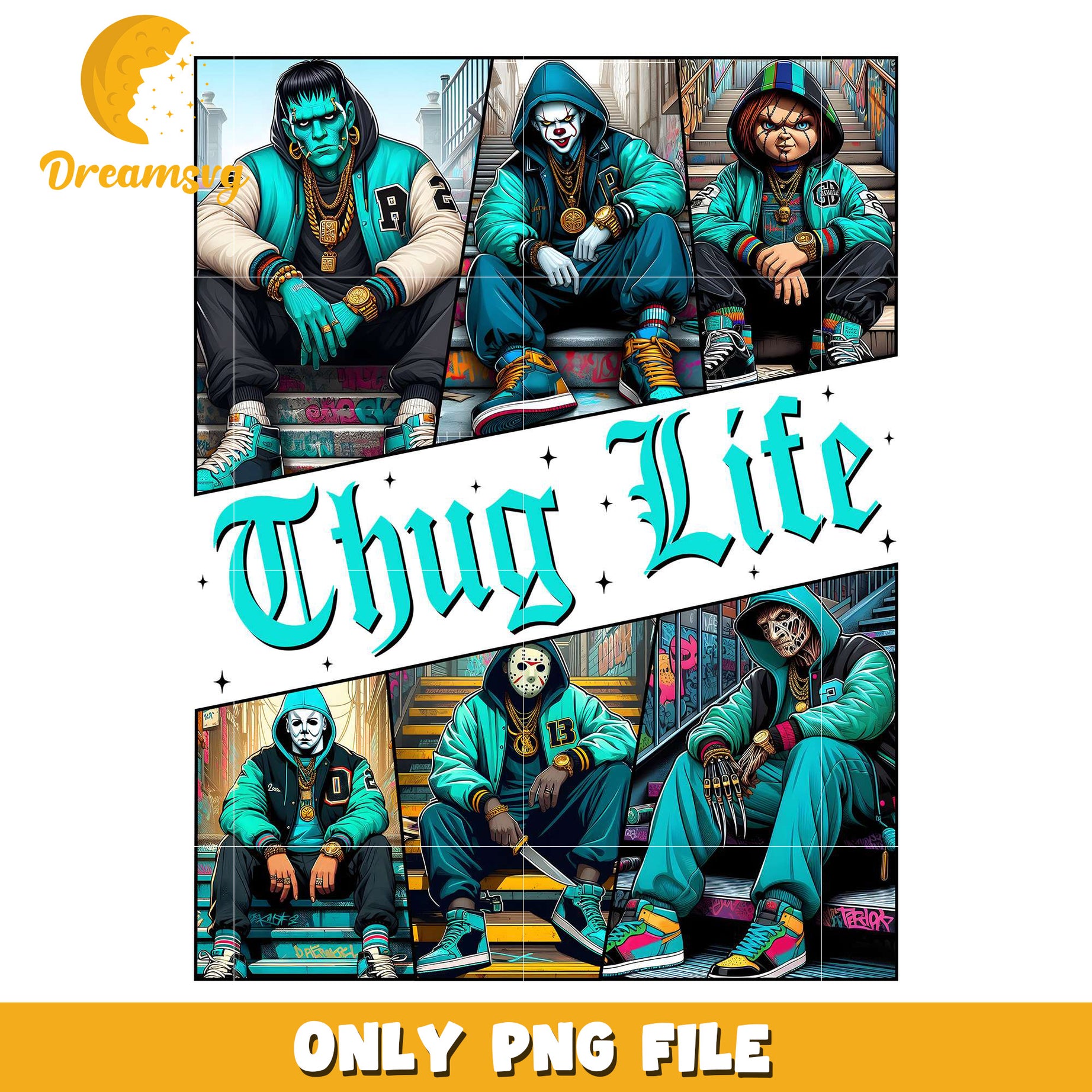 Blue text thug life png, halloween era​​ png, halloween candy png