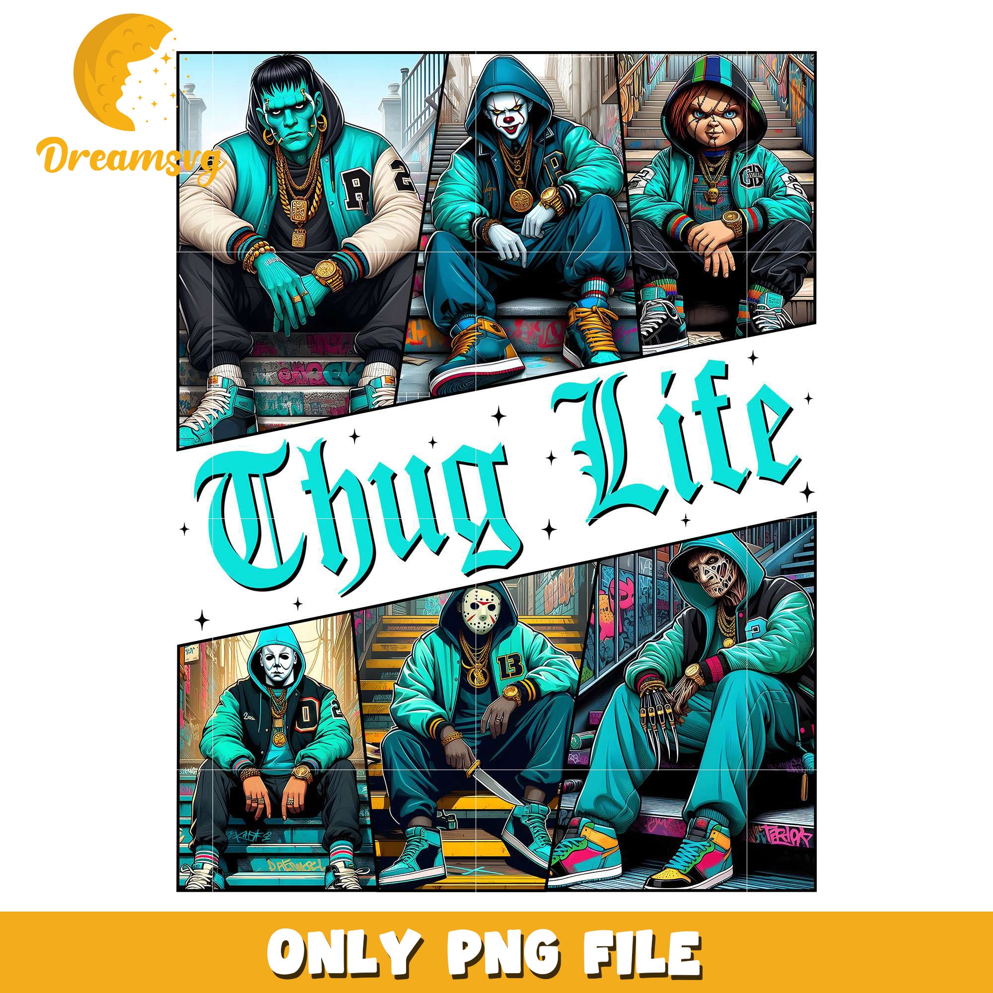 Blue text thug life png, halloween era​​ png, halloween candy png