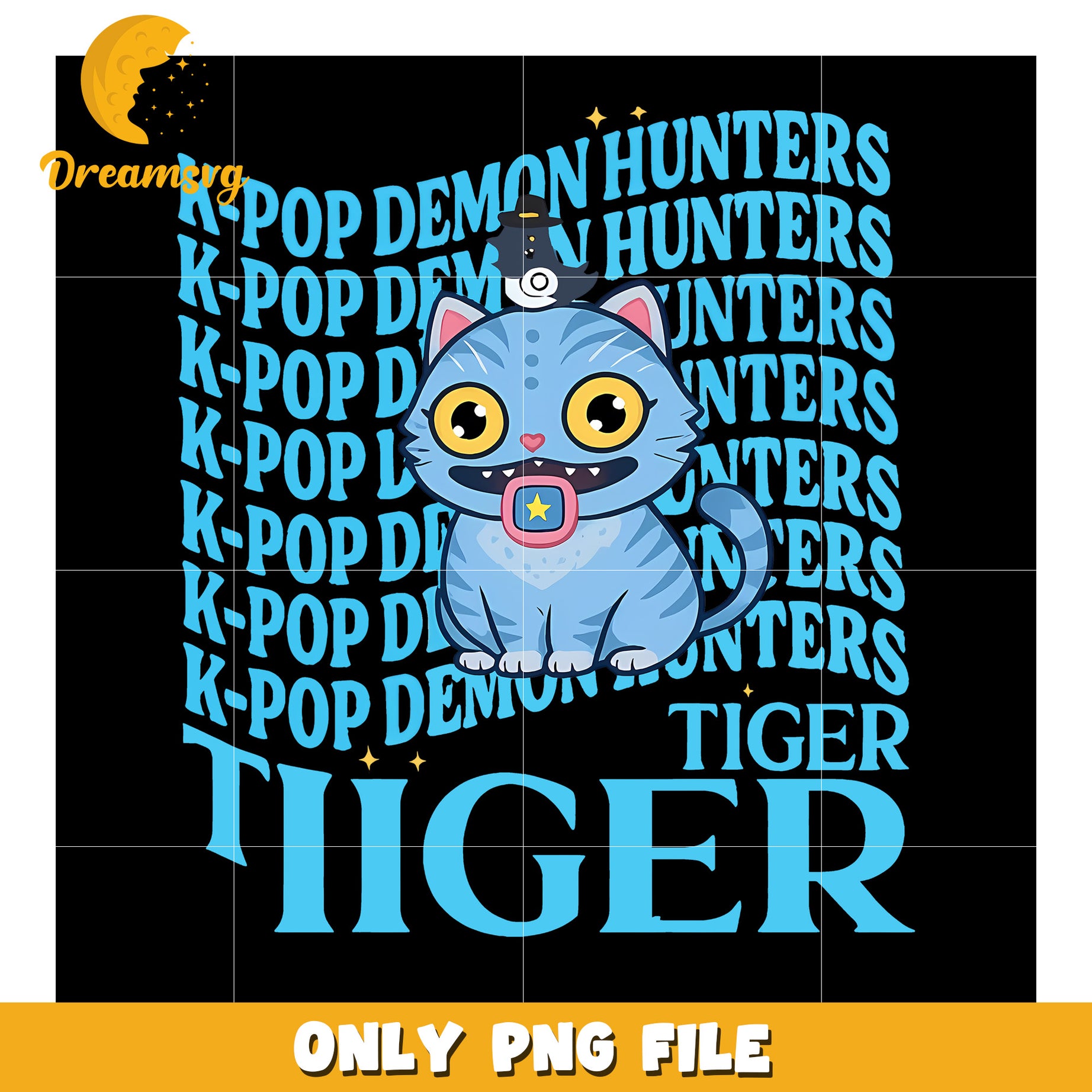 Blue tiger derpy png, huntrix band png, netflix cartoon png