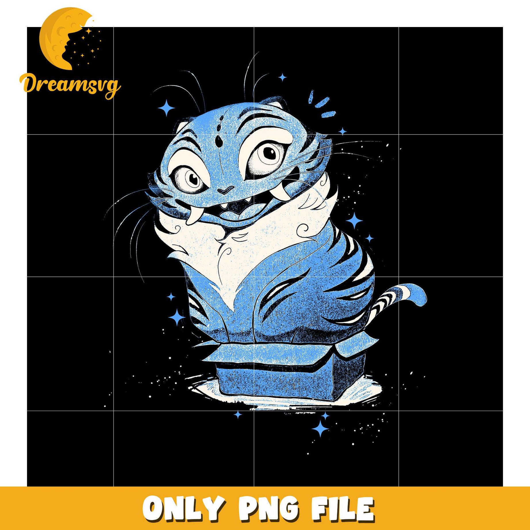 Blue tiger design png, love fighter aesthetic png, kpop hero png