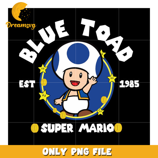 Blue toad super mario character png, game nintendo super mario​ png, mario cartoon png