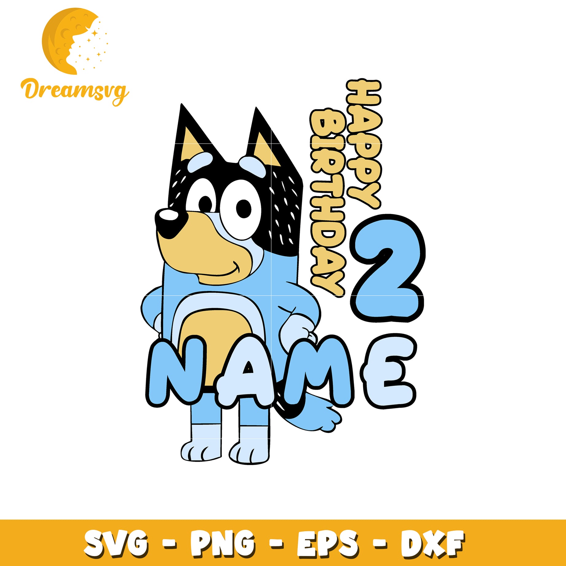 Bluey 2nd Birthday SVG Cut File