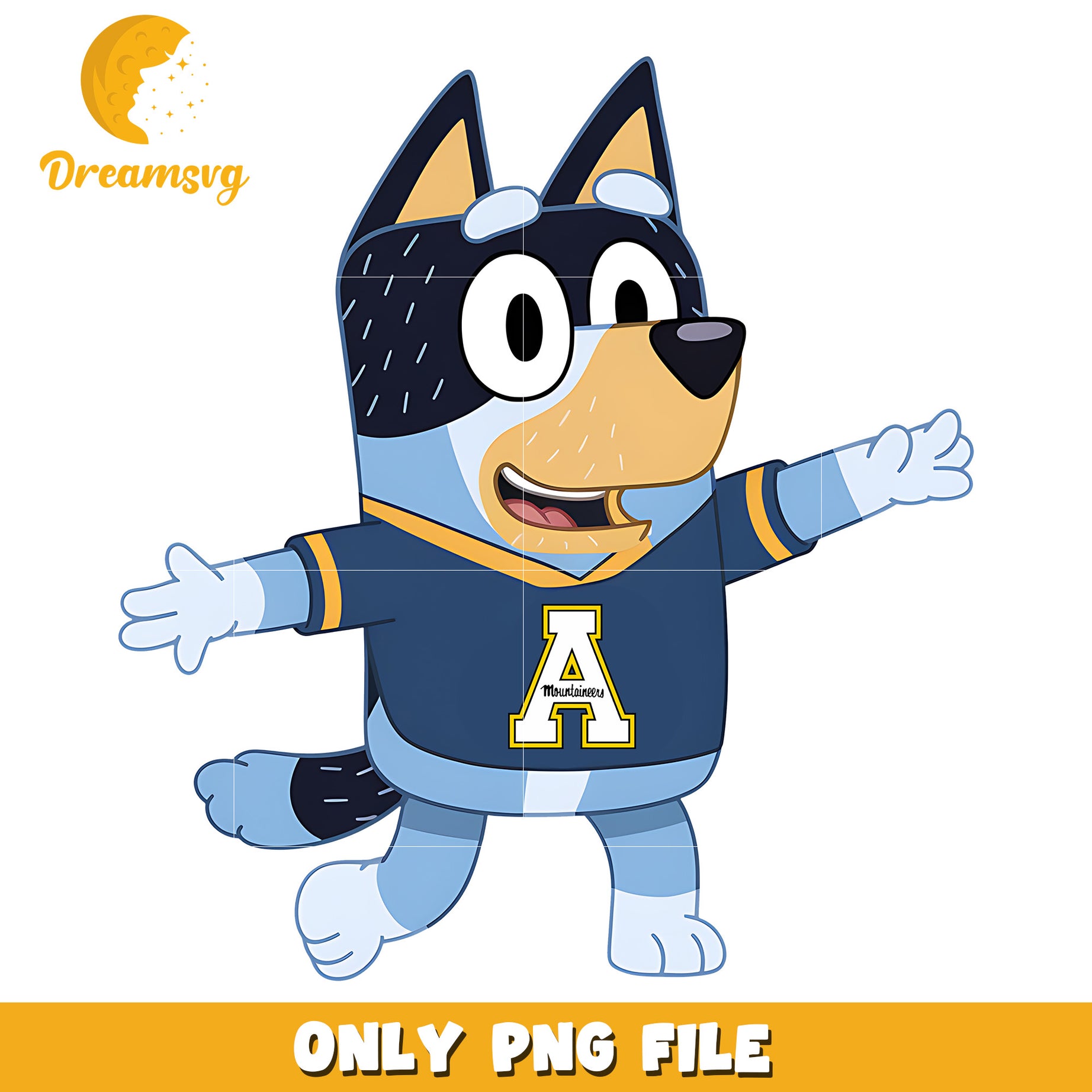 Bluey Appalachian State Mountaineers PNG 6+ 1