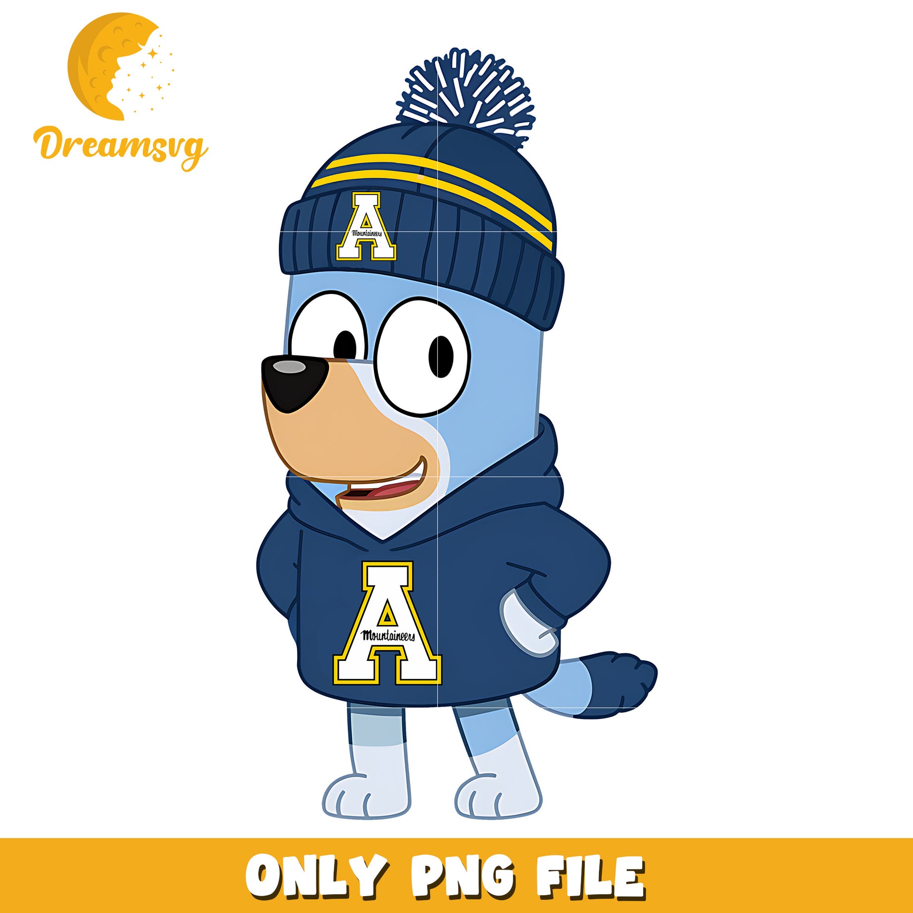 Bluey Appalachian State Mountaineers PNG 6+ 3