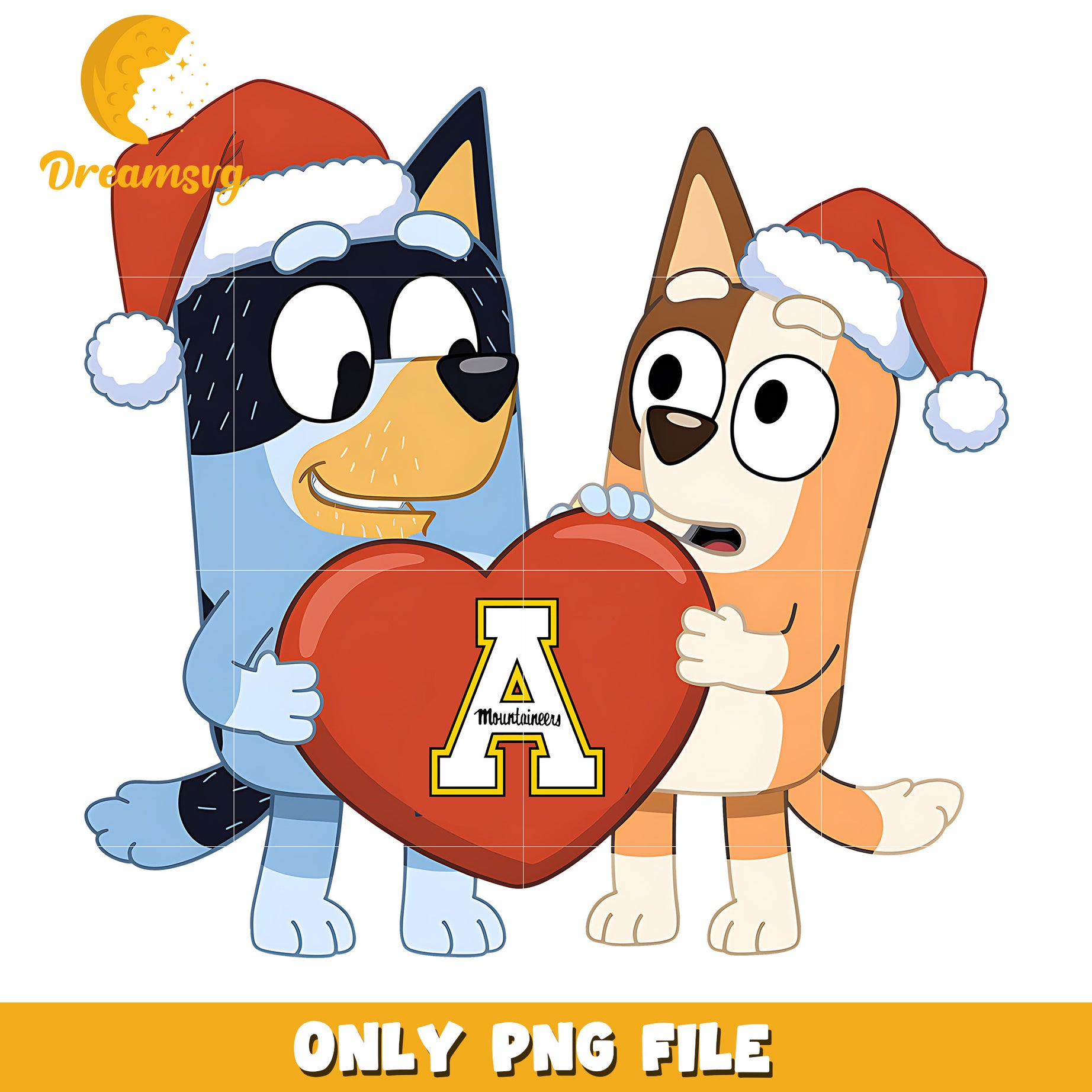 Bluey Appalachian State Mountaineers PNG 6+ 6