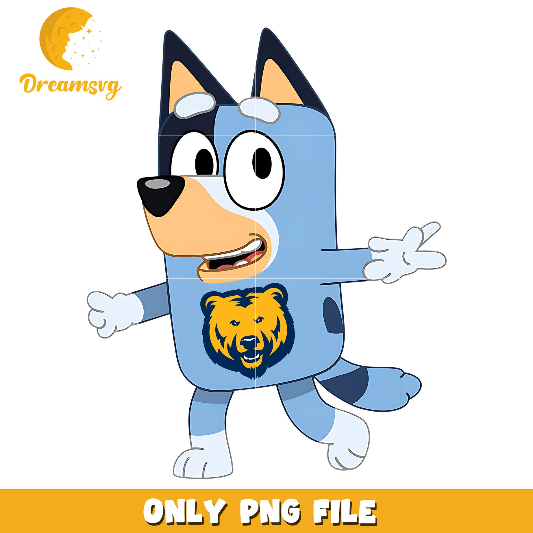 Bluey Bears fan png, Northern Colorado Bears png, ncaa png