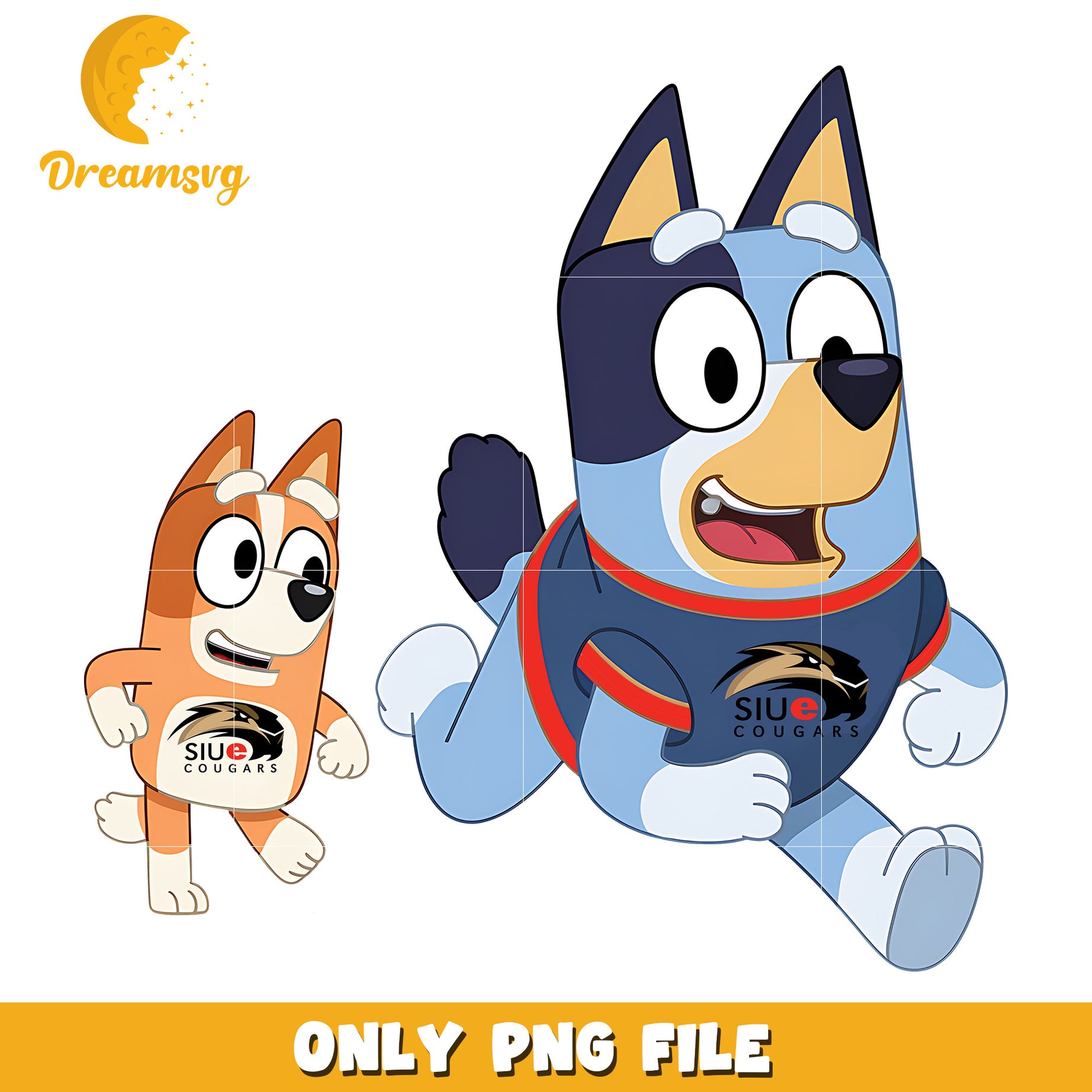 Bluey Bingo Cougars fan png, SIU Edwardsville Cougars png, ncaa png