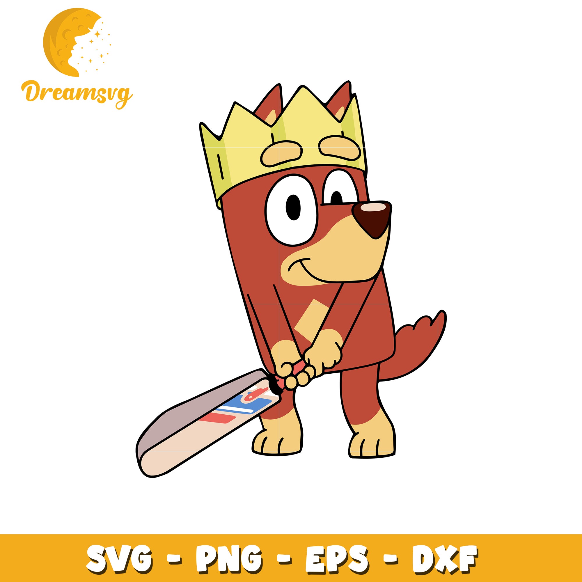 Bluey Bingo Cricket SVG PNG EPS DXF