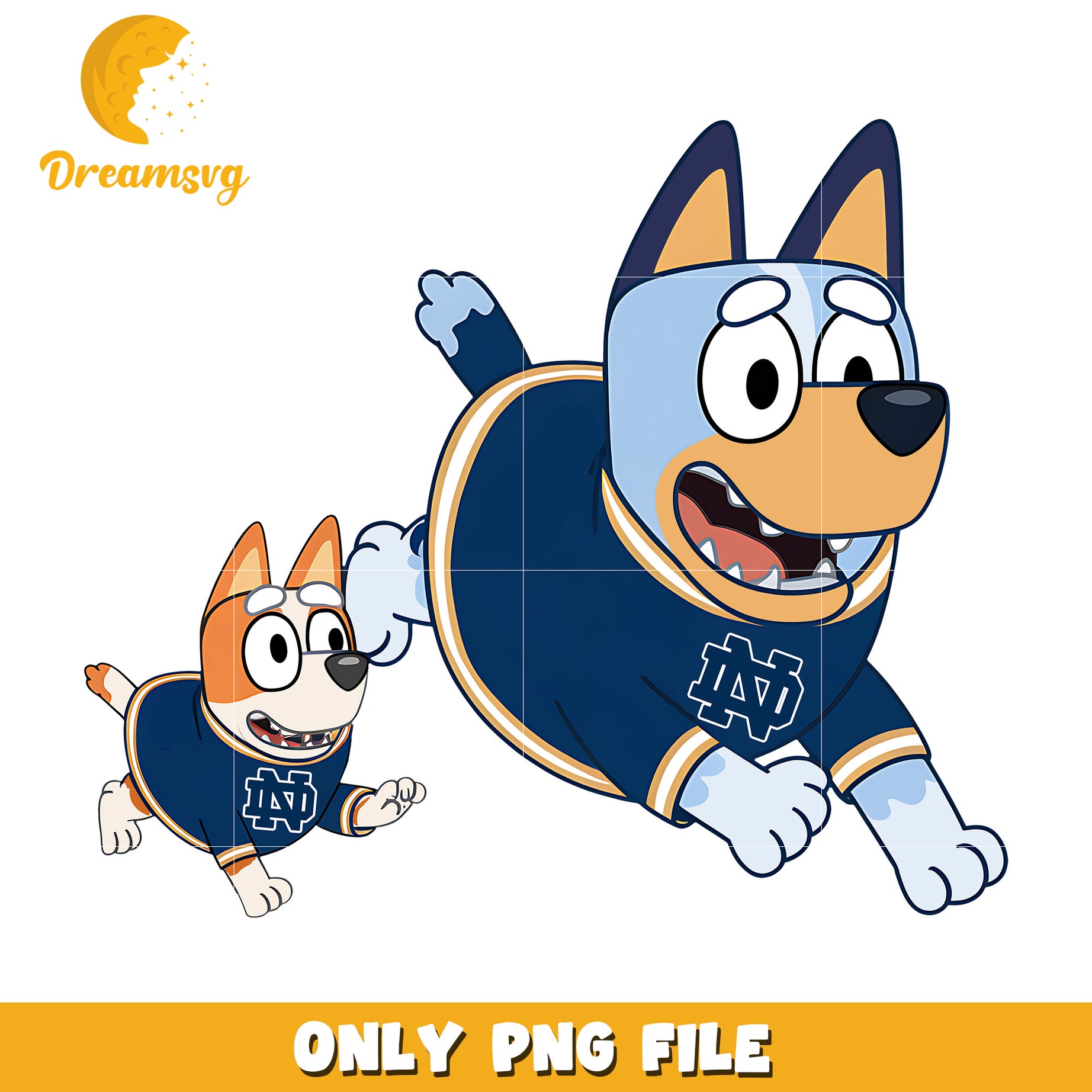 Bluey Bingo Irish logo png, Notre Dame Fighting Irish png, ncaa png