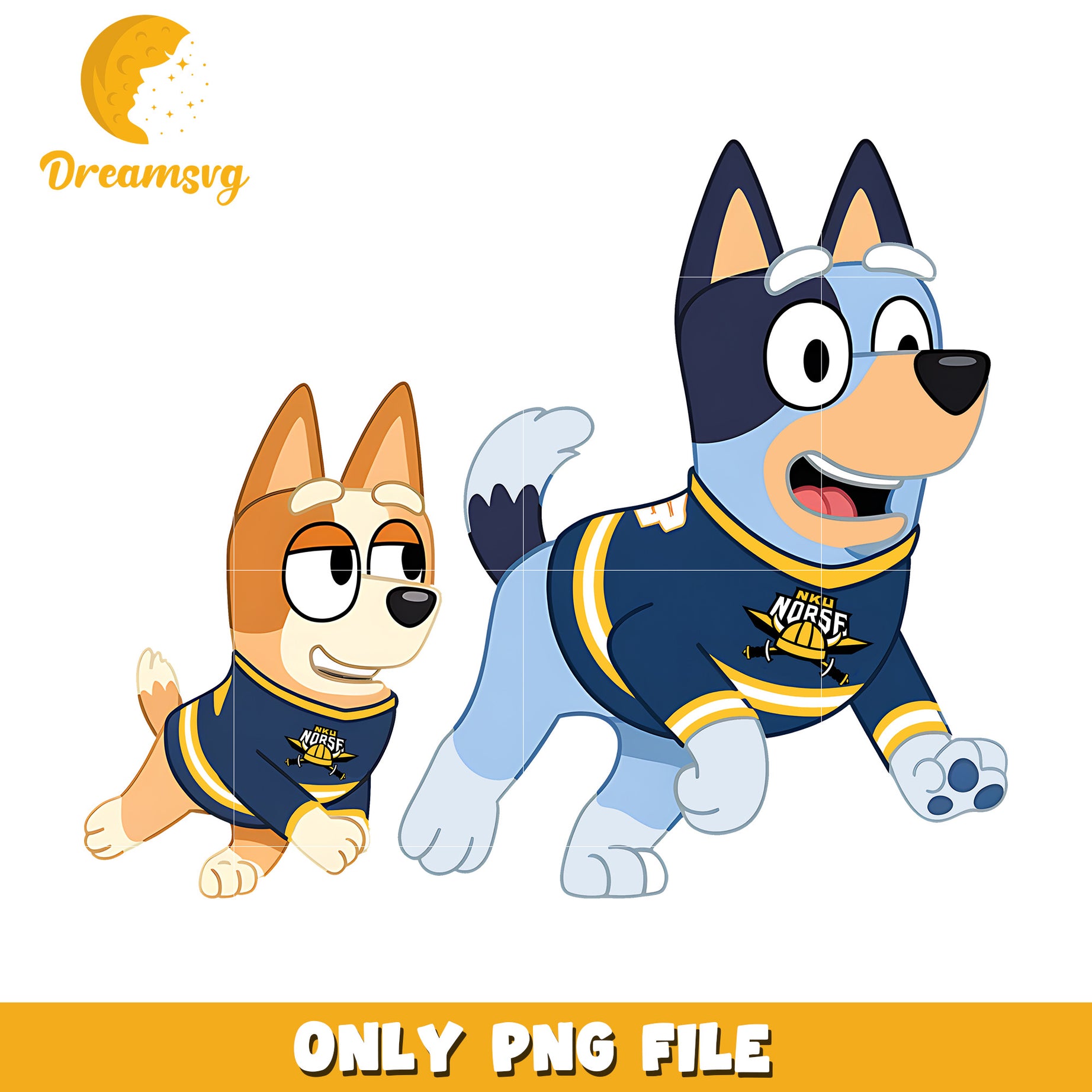Bluey Bingo Norse fan png, Northern Kentucky Norse png, ncaa png