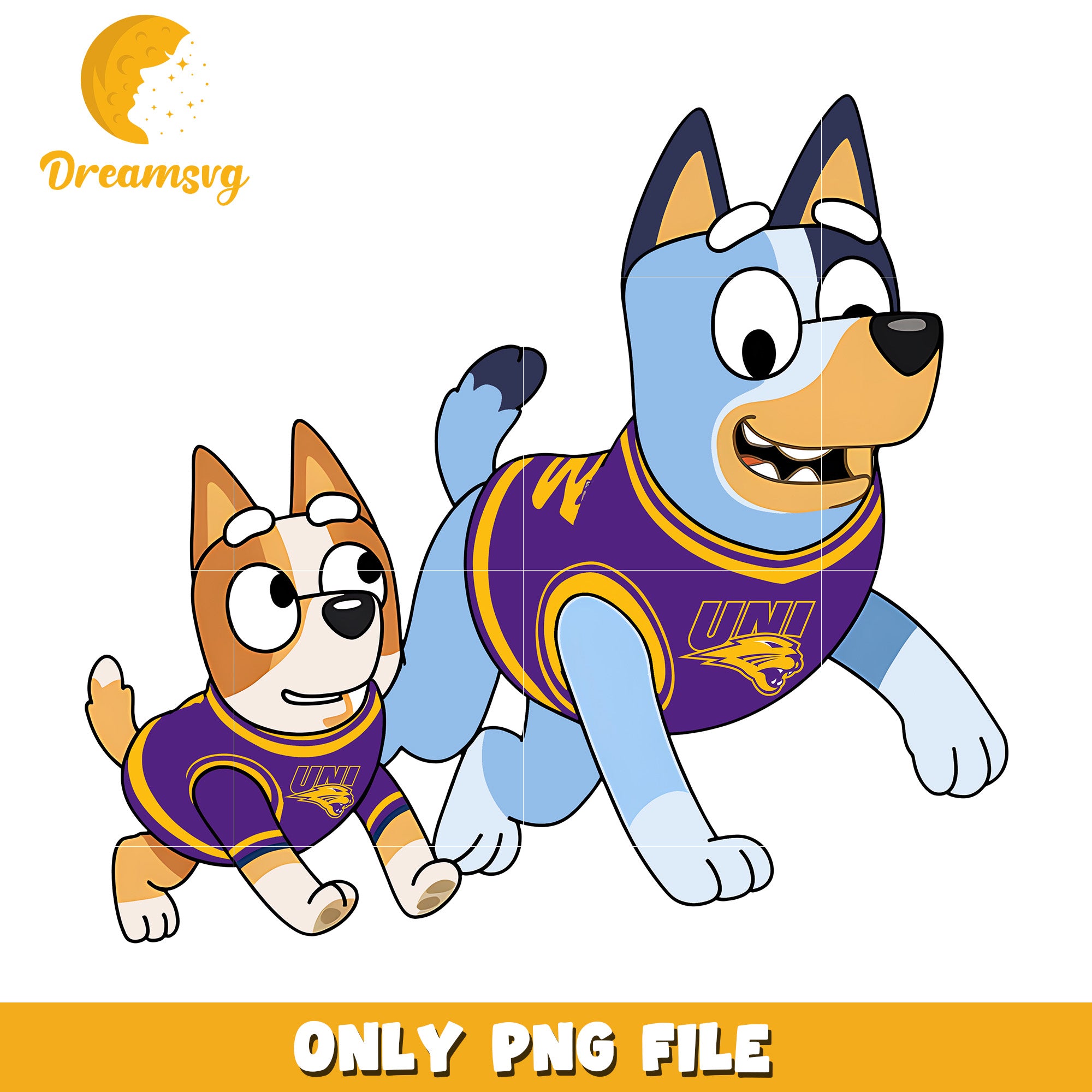 Bluey Bingo Panthers fan png, Northern Iowa Panthers png, ncaa png