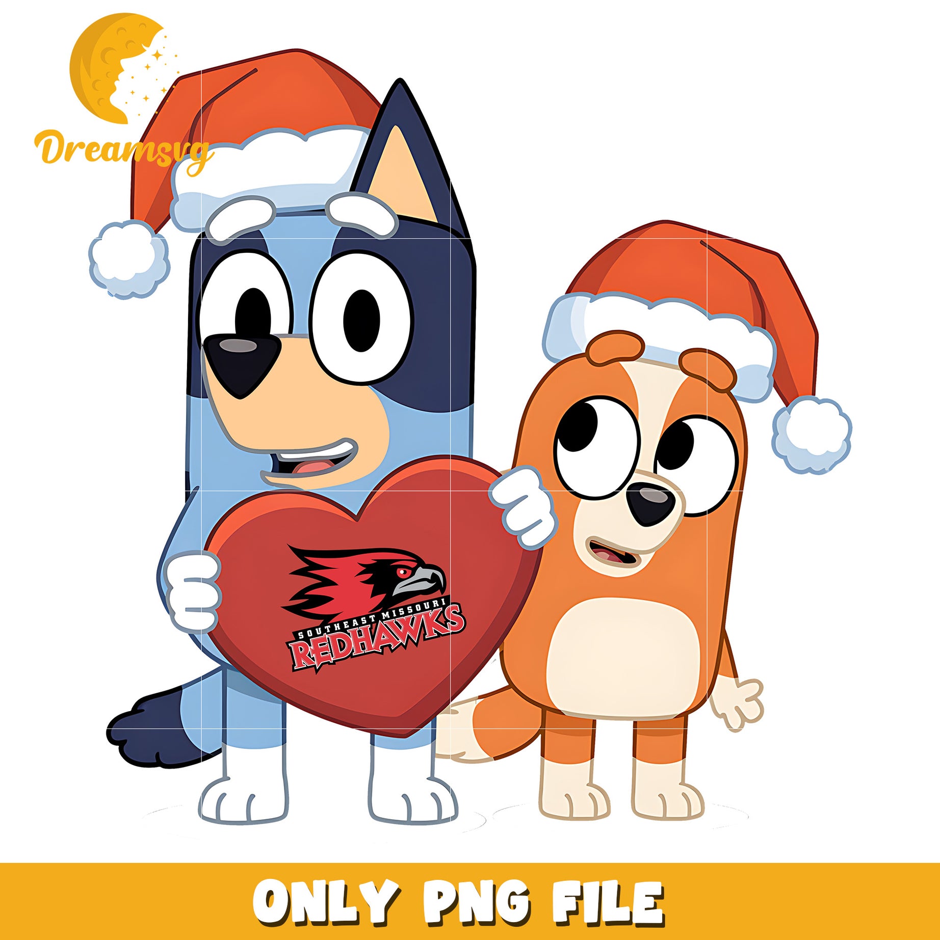 Bluey Bingo Redhawks logo png, SE Missouri State Redhawks png