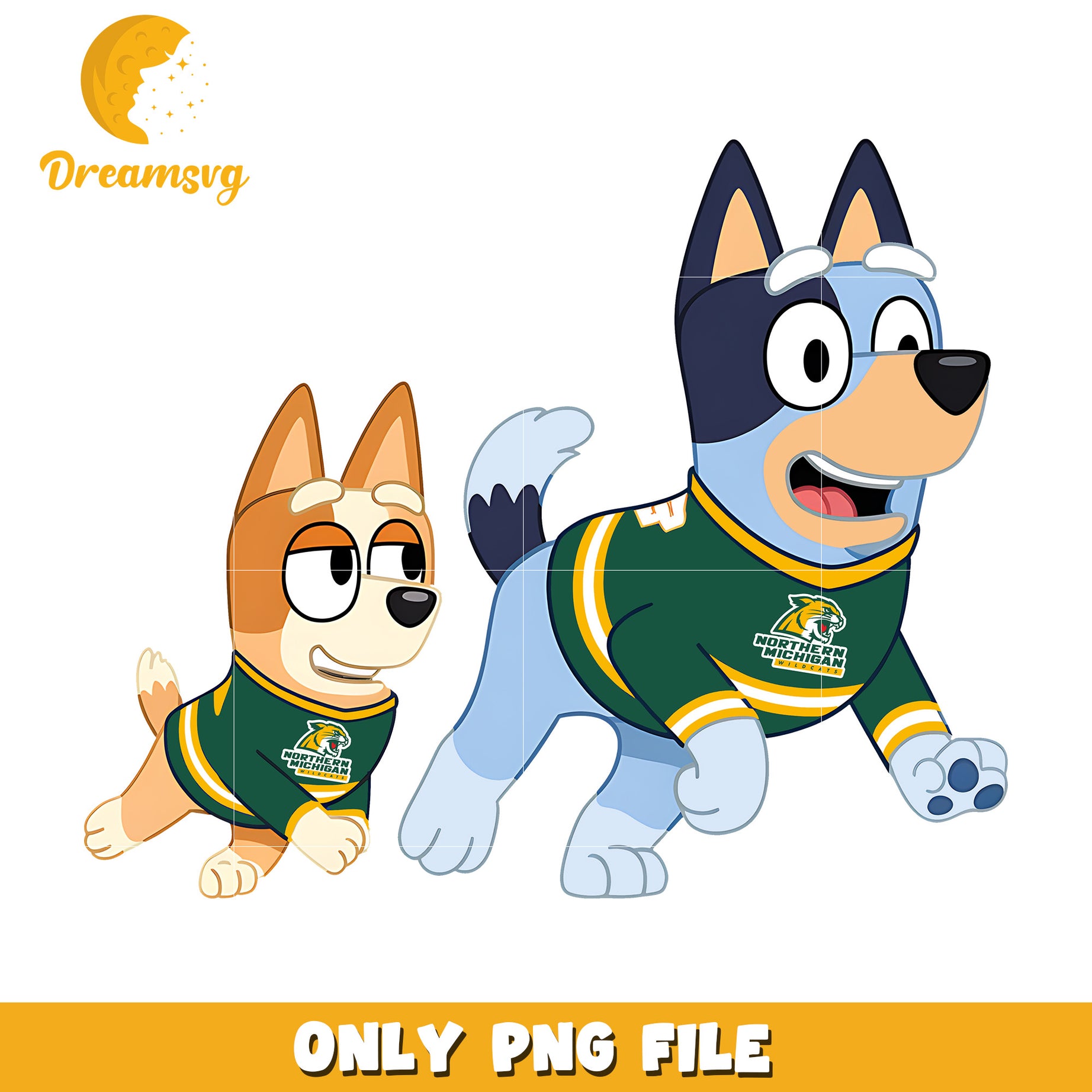 Bluey Bingo Wildcats logo png, Northern Michigan Wildcats png, ncaa png