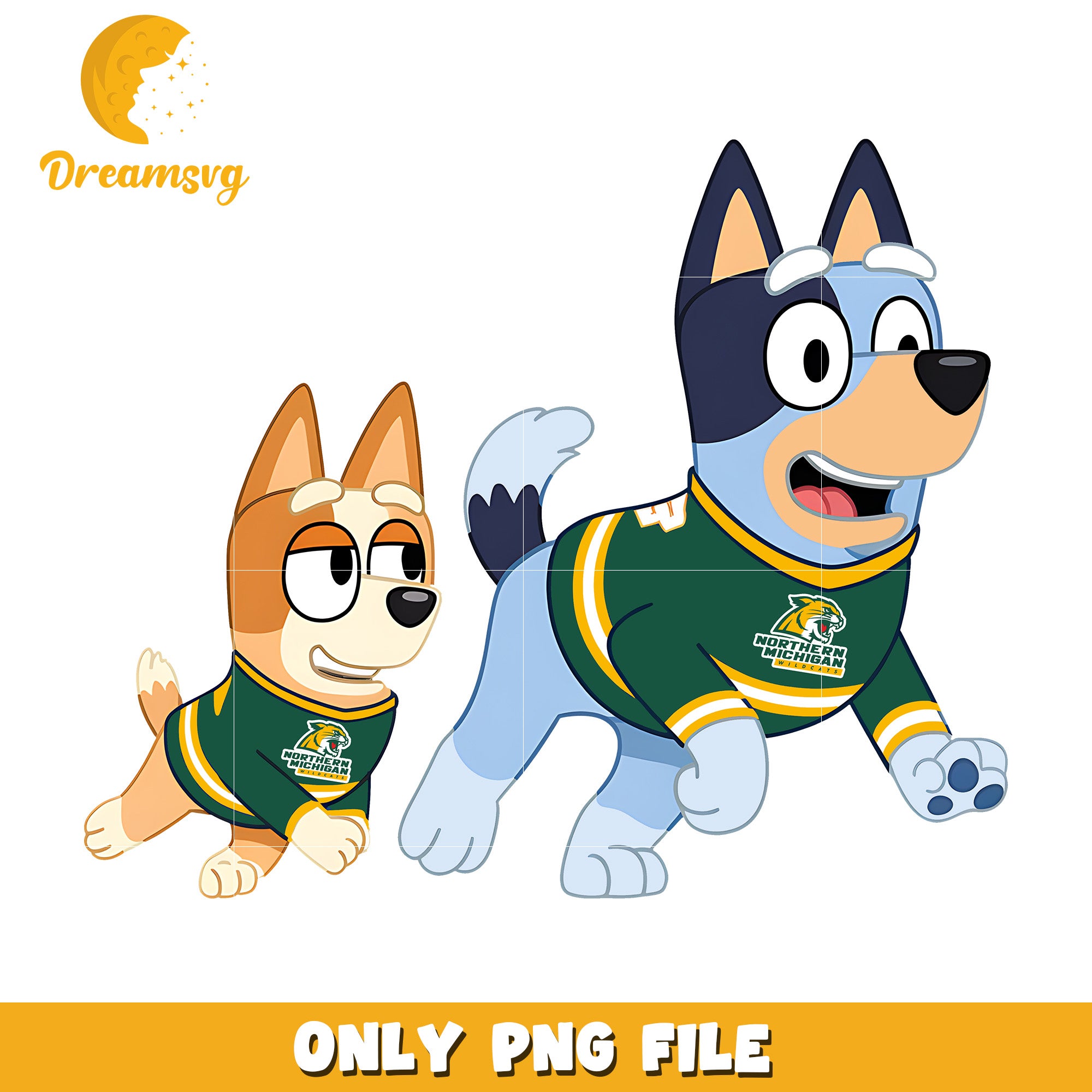 Bluey Bingo Wildcats logo png, Northern Michigan Wildcats png, ncaa png
