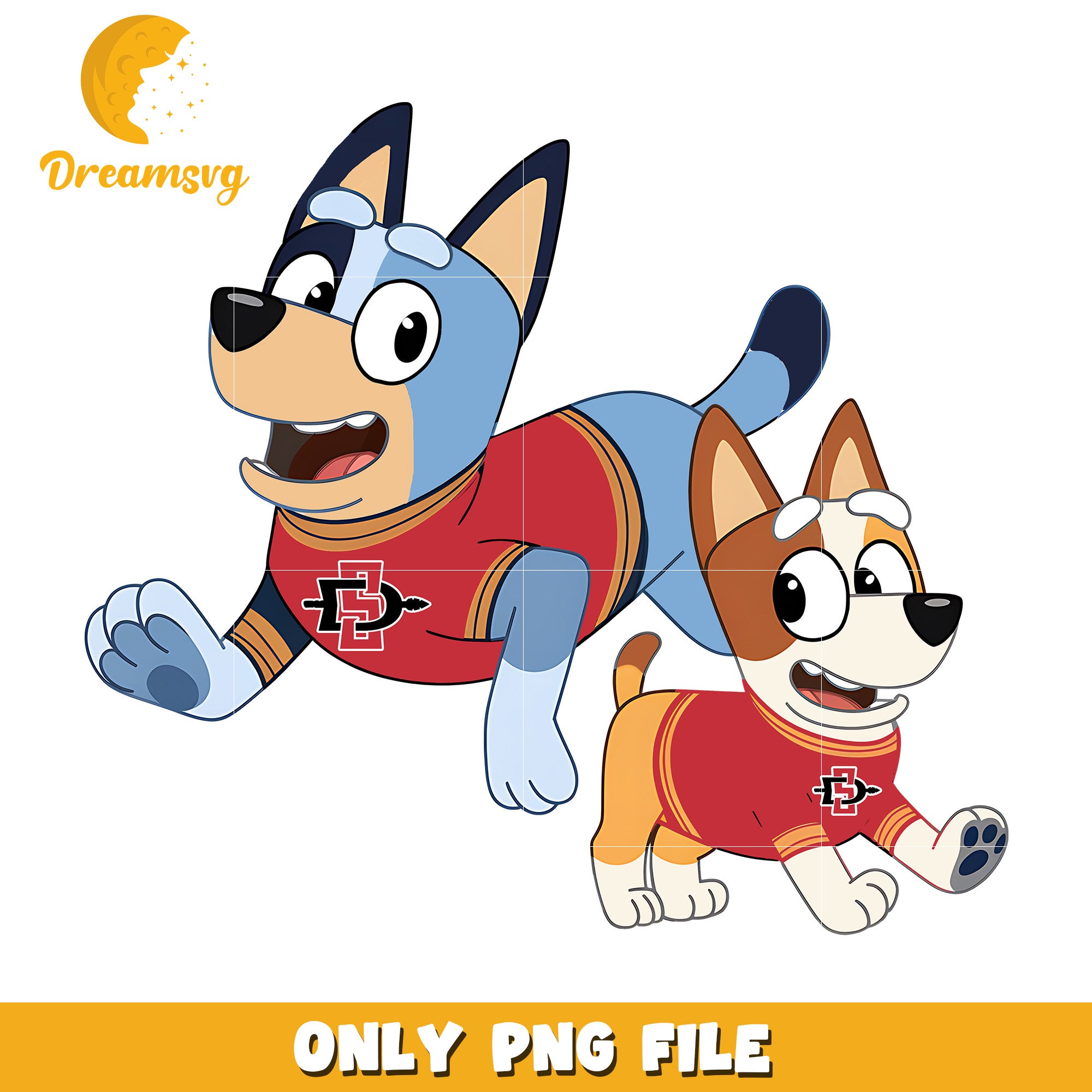 Bluey Bingo animate png, San Diego State Aztecs png, ncaa png