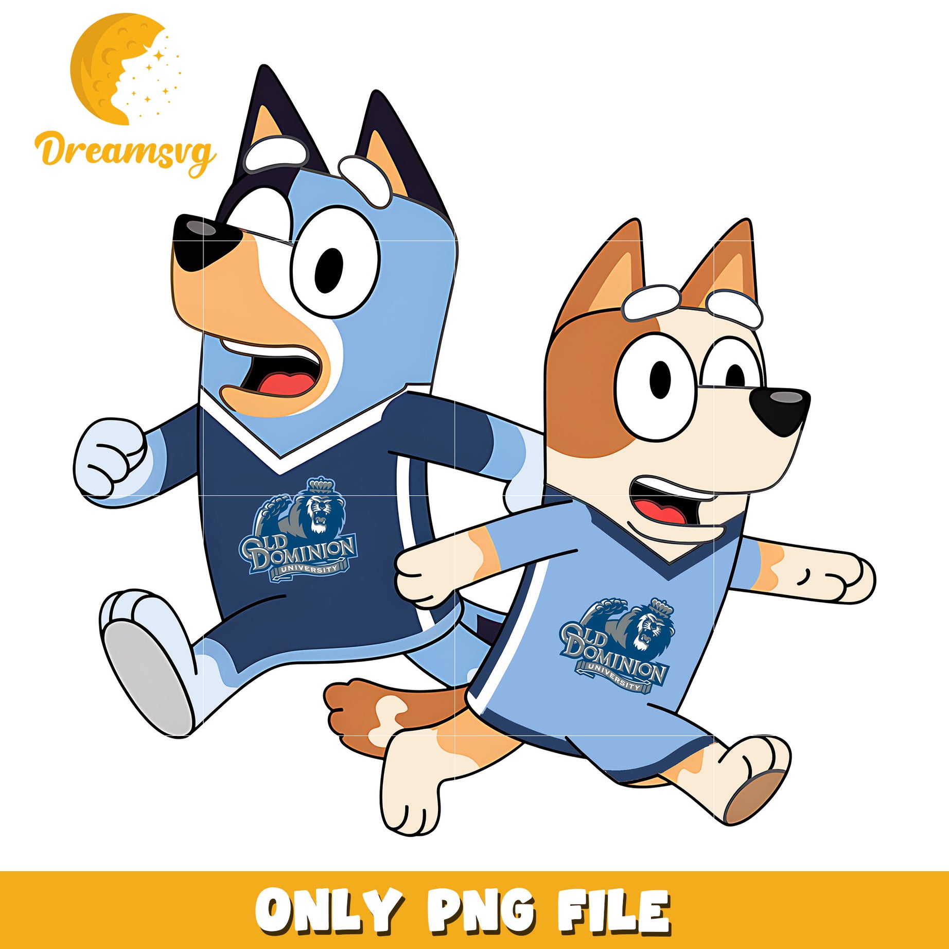 Bluey Bingo cartoon png, Old Dominion Monarchs png, ncaa png