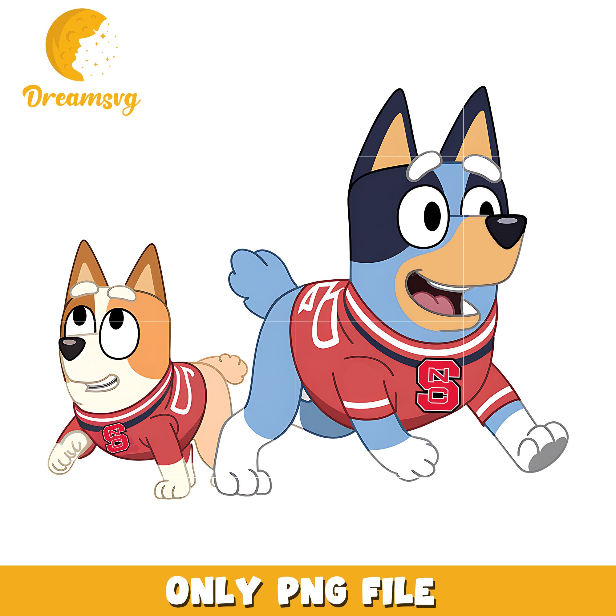 Bluey Bingo chearleader ncaa team png, NC State Wolfpack png, ncaa png