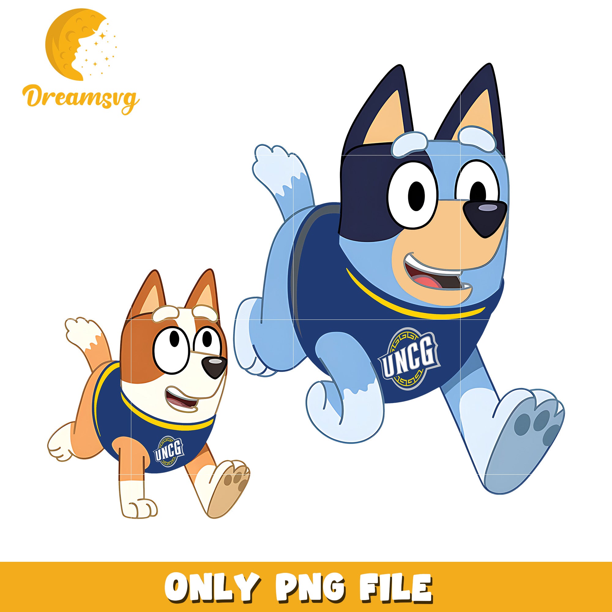 Bluey Bingo chearleader png, NC Greensboro Spartans png, ncaa png