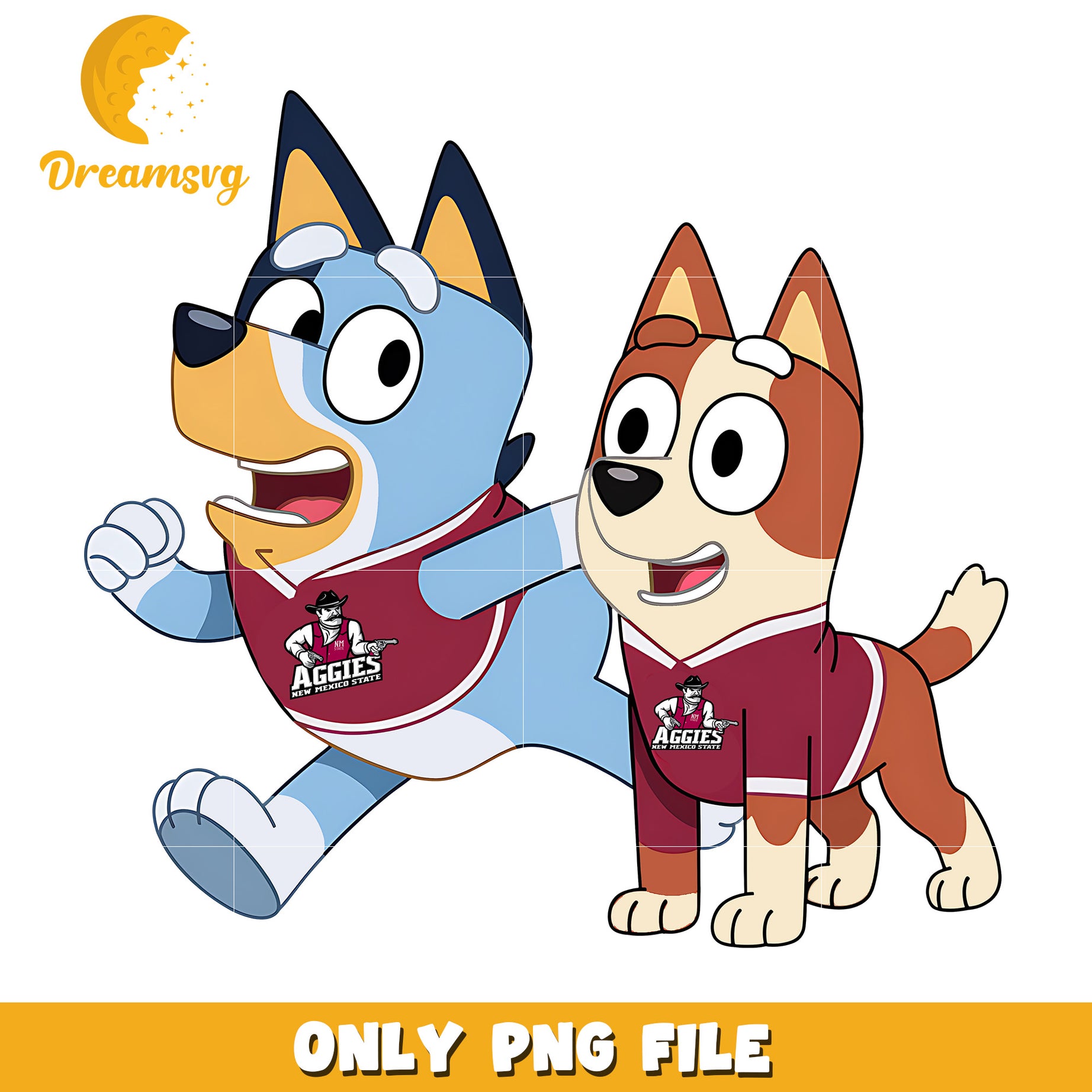 Bluey Bingo chearleader png, New Mexico State Aggies png, ncaa png