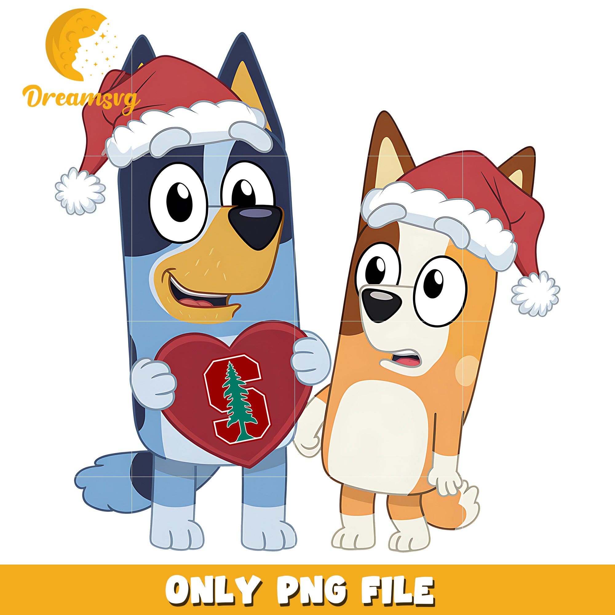 Bluey Bingo dod santa hat png, Stanford Cardinal png, ncaa png