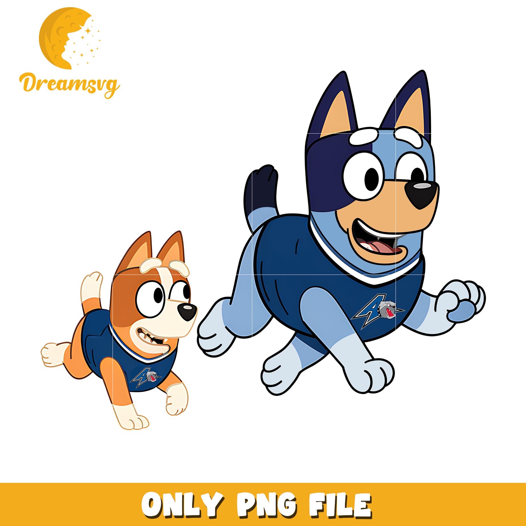 Bluey Bingo dog png, North Carolina Asheville Bulldogs png, ncaa png