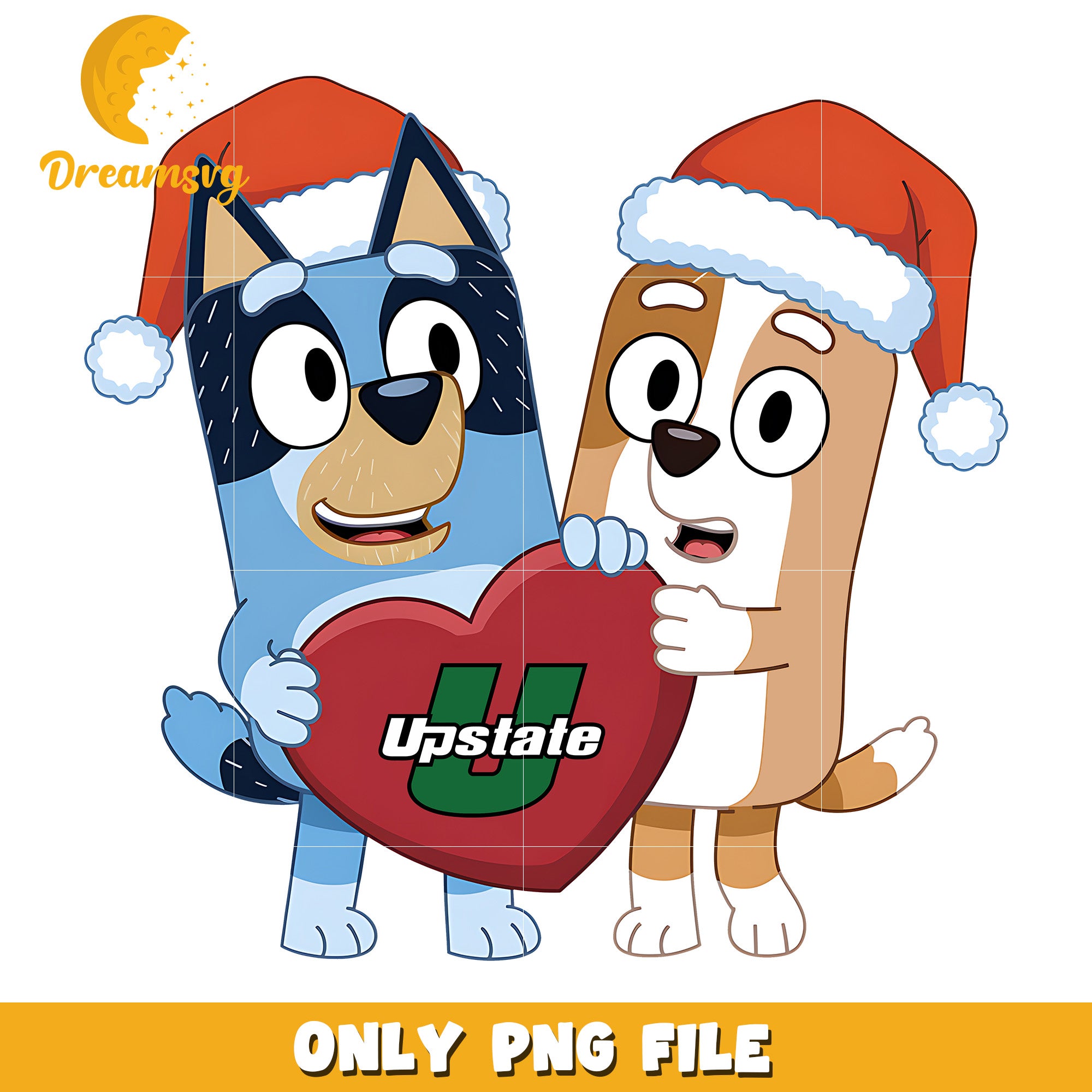 Bluey Bingo heart logo ncaa png, USC Upstate Spartans png, ncaa png