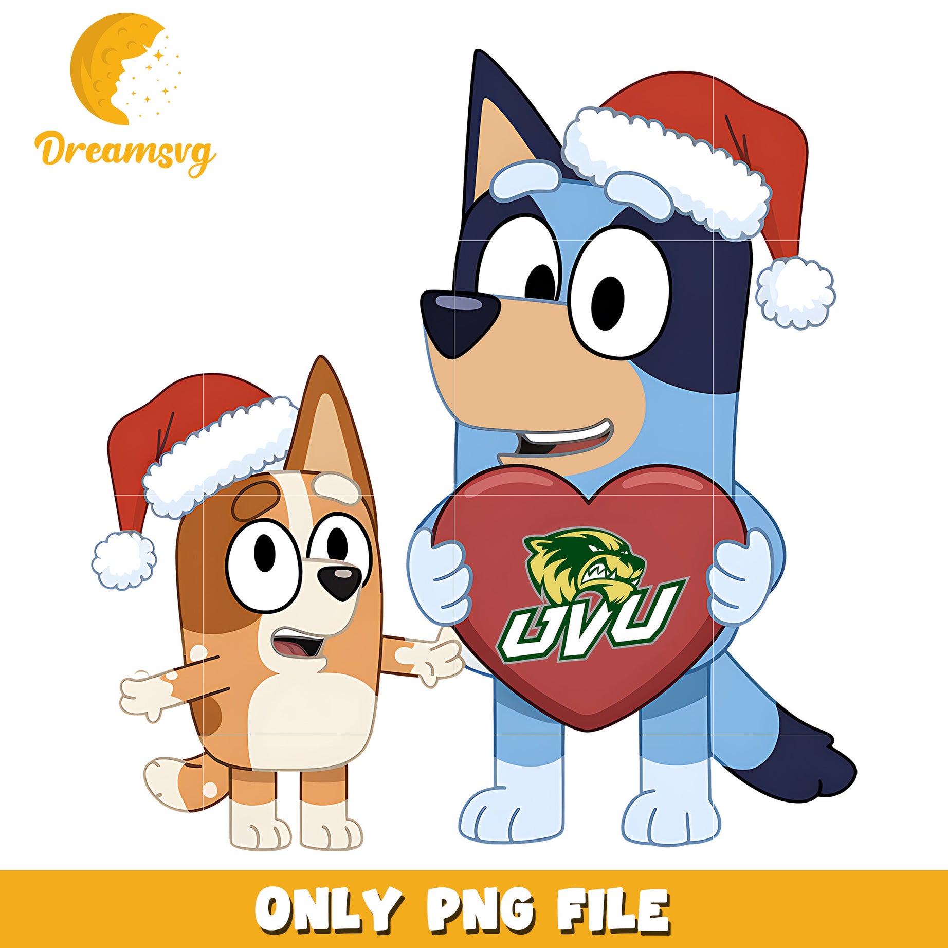 Bluey Bingo heart logo ncaa png, Utah Valley Wolverines png, ncaa png