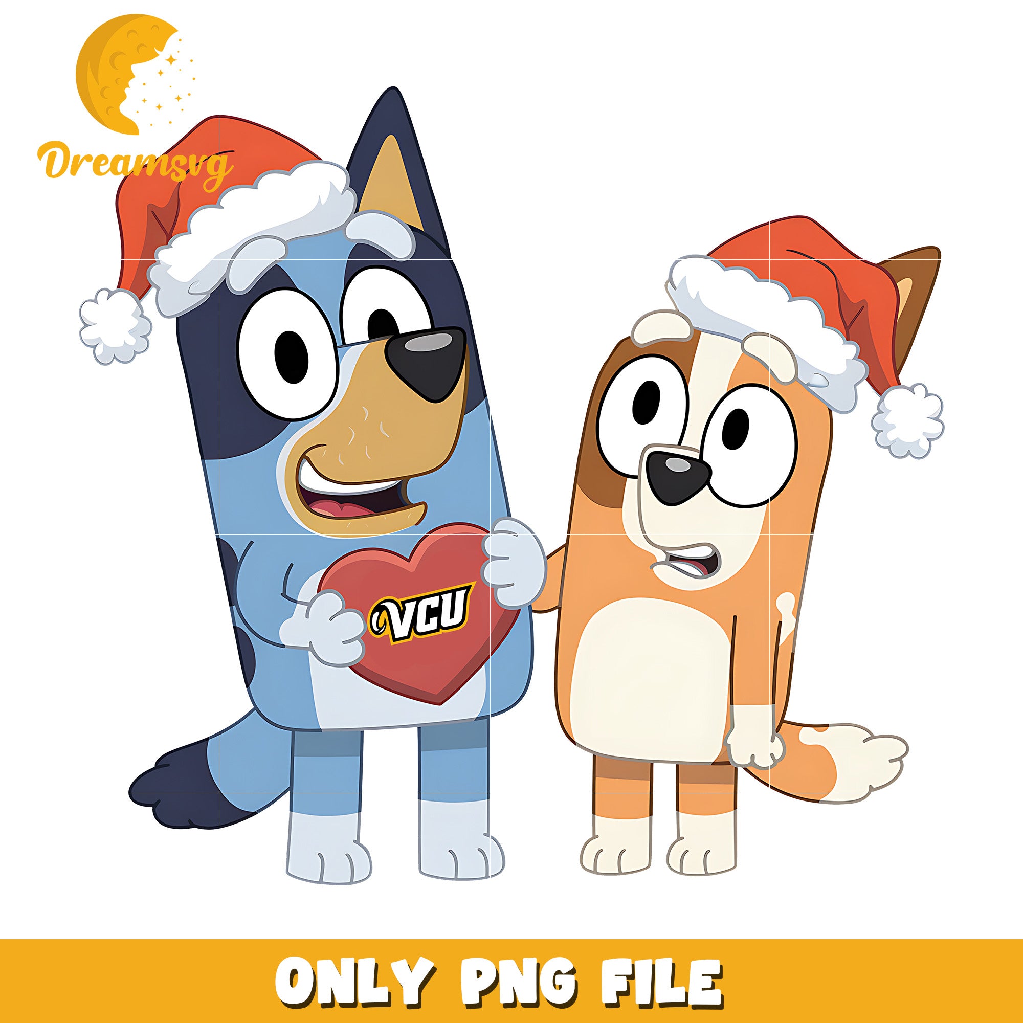 Bluey Bingo heart logo ncaa png, Virginia Commonwealth png, ncaa png