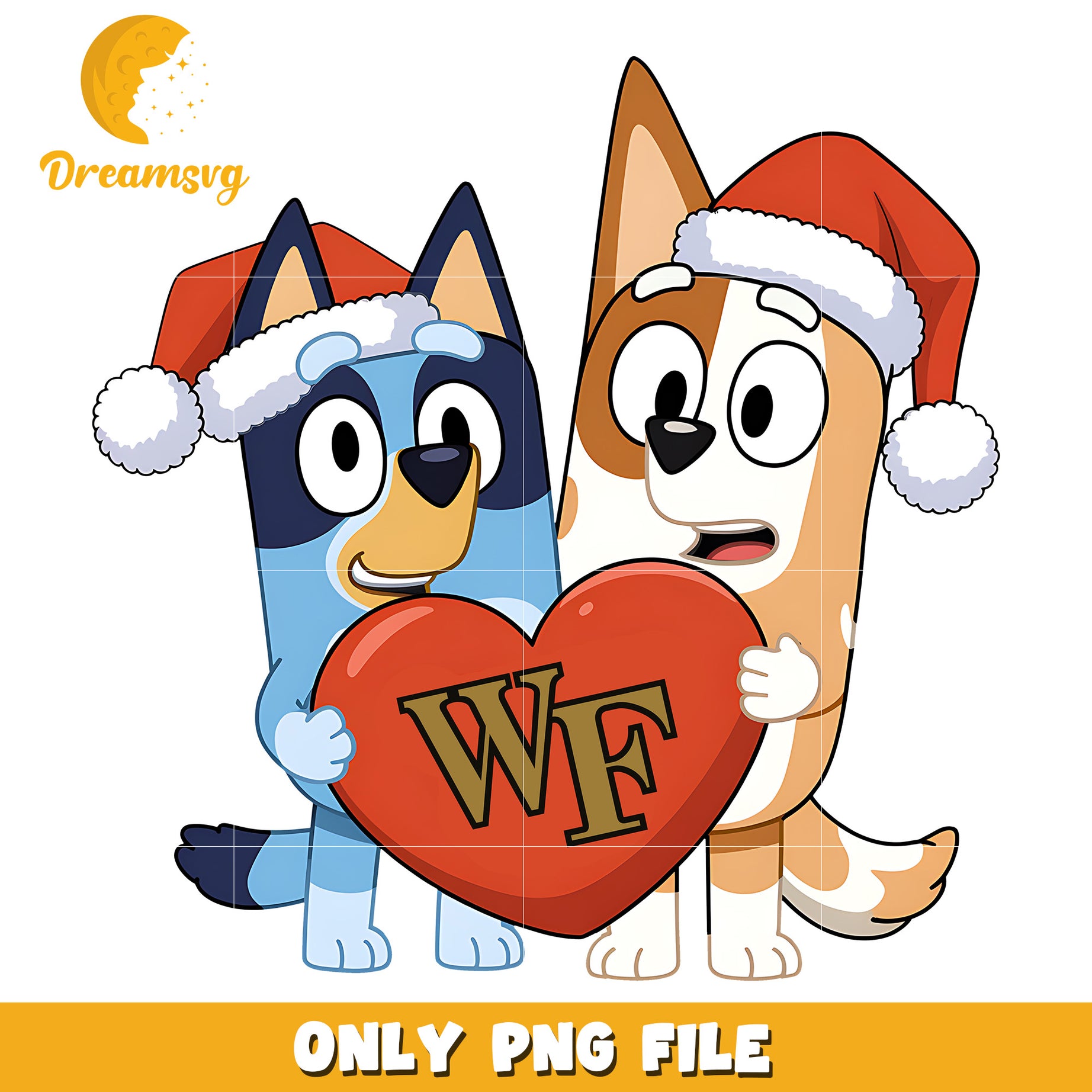 Bluey Bingo heart logo ncaa png, Wake Forest Demon Deacons png, ncaa png