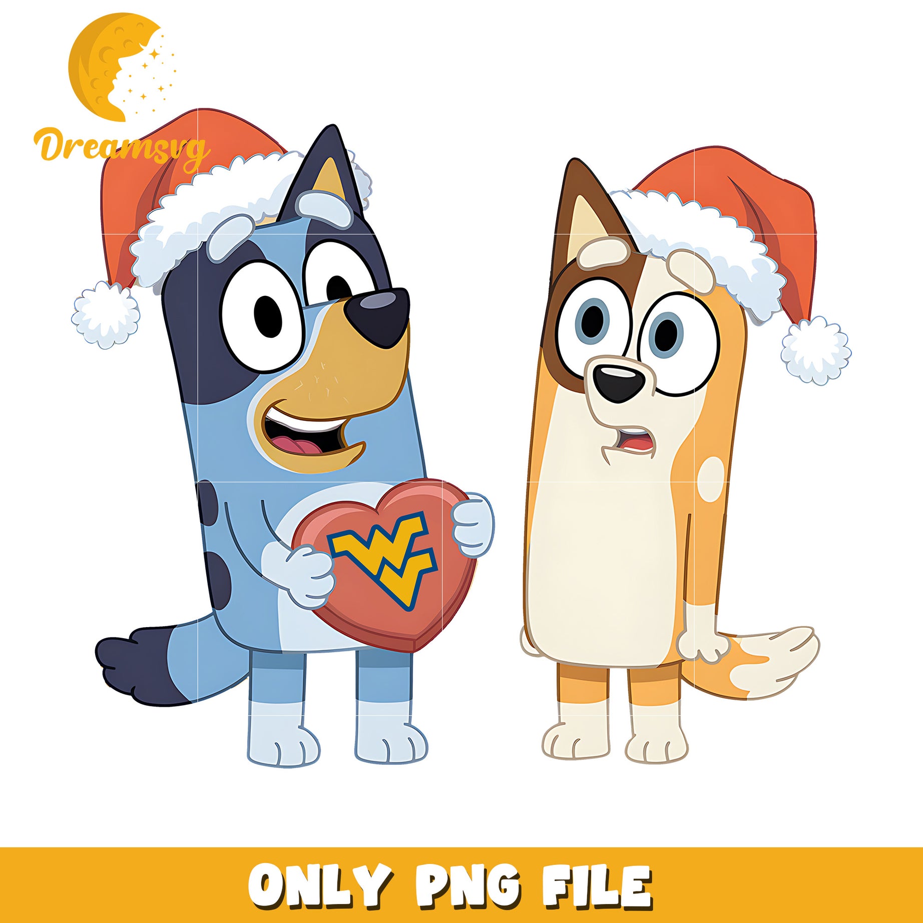 Bluey Bingo heart logo ncaa png, West Virginia Mountaineers png, ncaa png