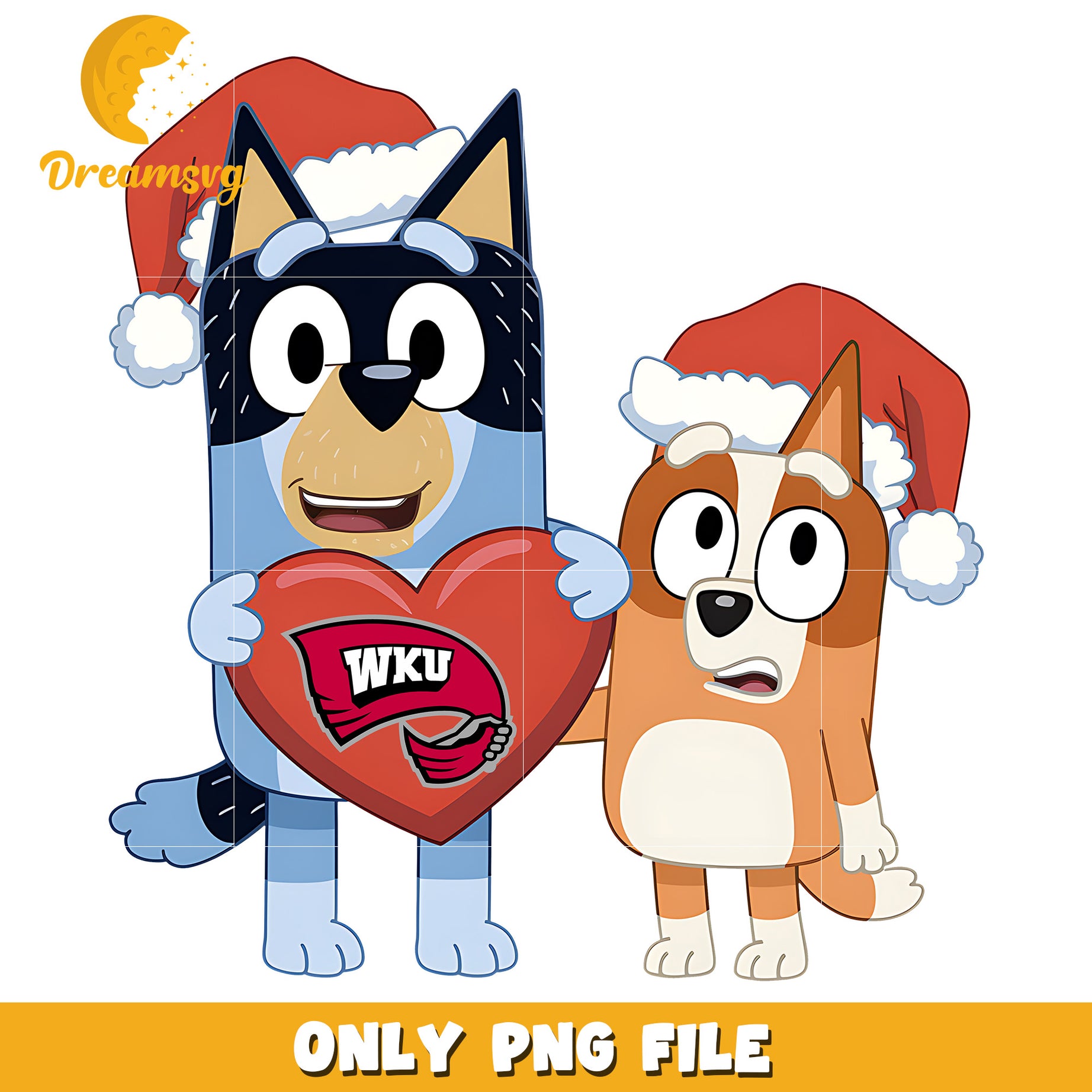 Bluey Bingo heart logo ncaa png, Western Kentucky Hilltoppers png