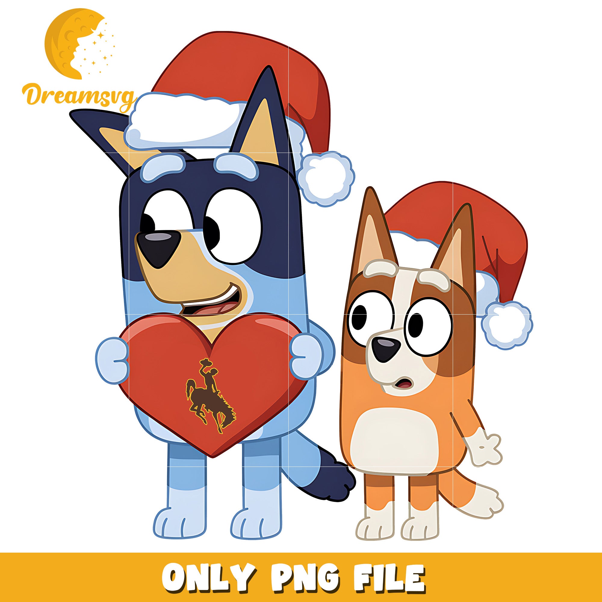 Bluey Bingo heart logo ncaa png, Wyoming Cowboys png, ncaa png