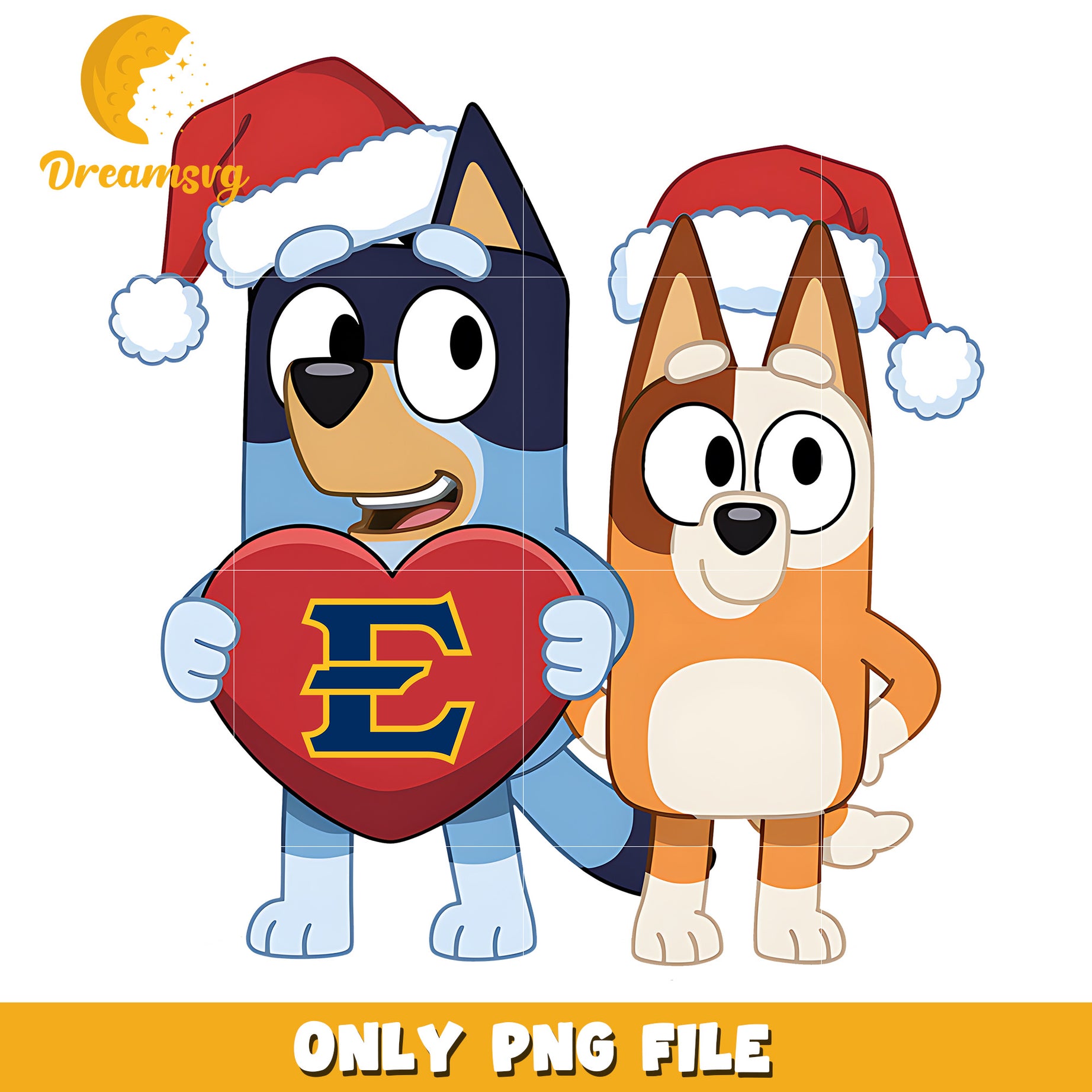 Bluey Bingo logo heart png, ETSU Buccaneers png, ncaa png