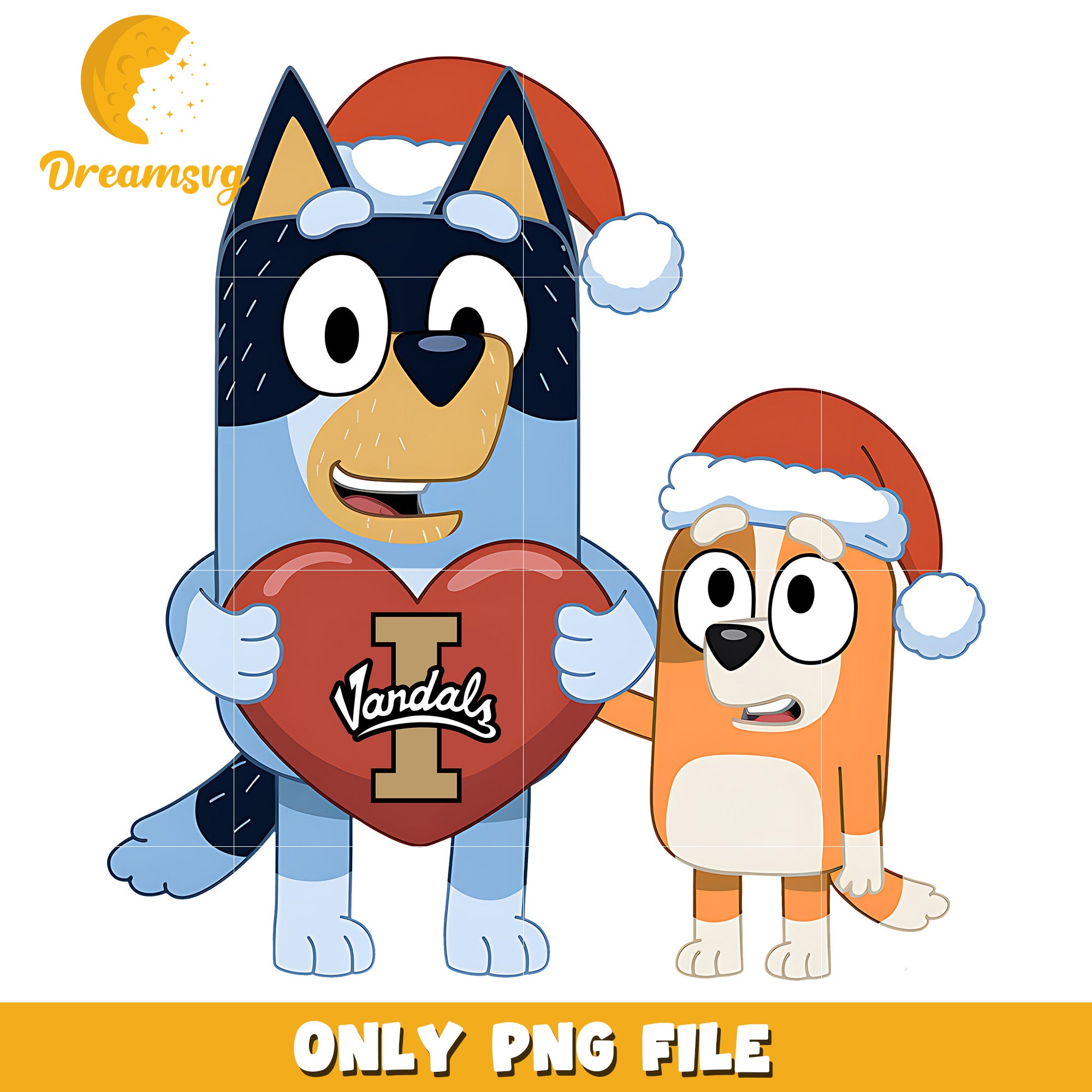 Bluey Bingo logo heart png, Idaho Vandals png, ncaa png