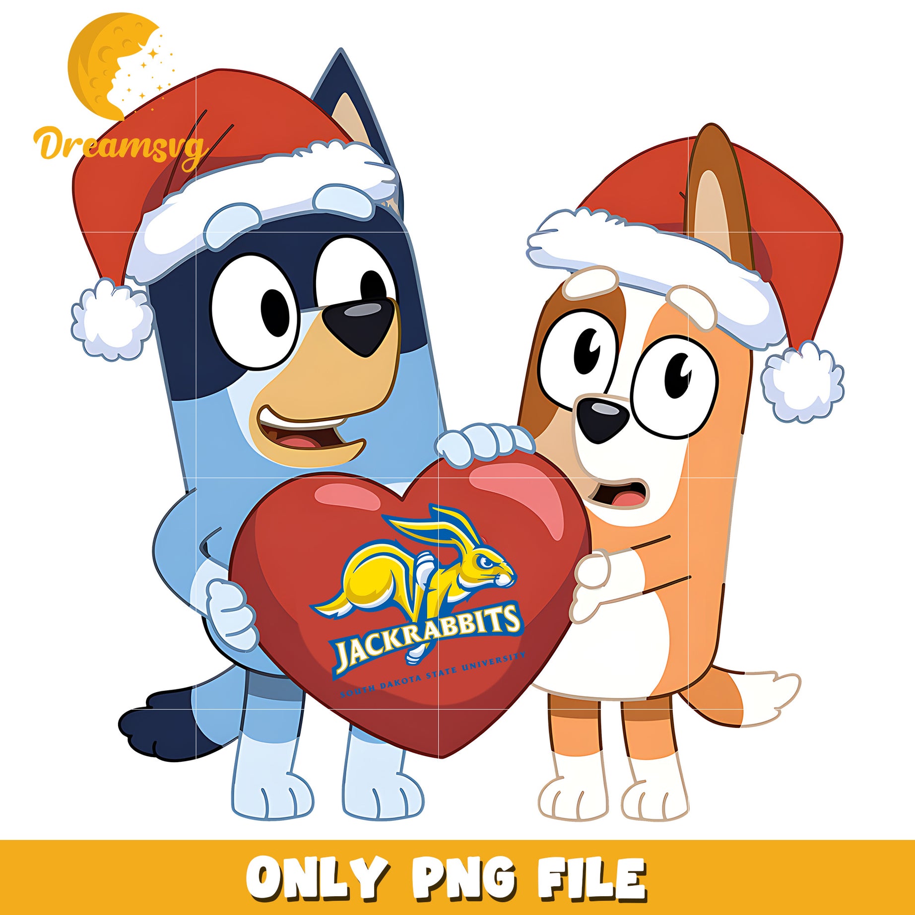 Bluey Bingo logo heart png, South Dakota State Jackrabbits png