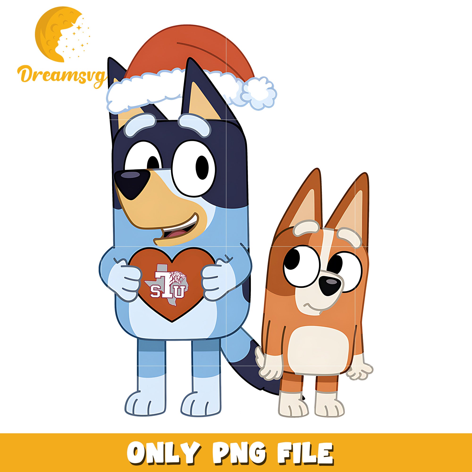 Bluey Bingo logo heart png, Texas Southern Tigers png, ncaa png