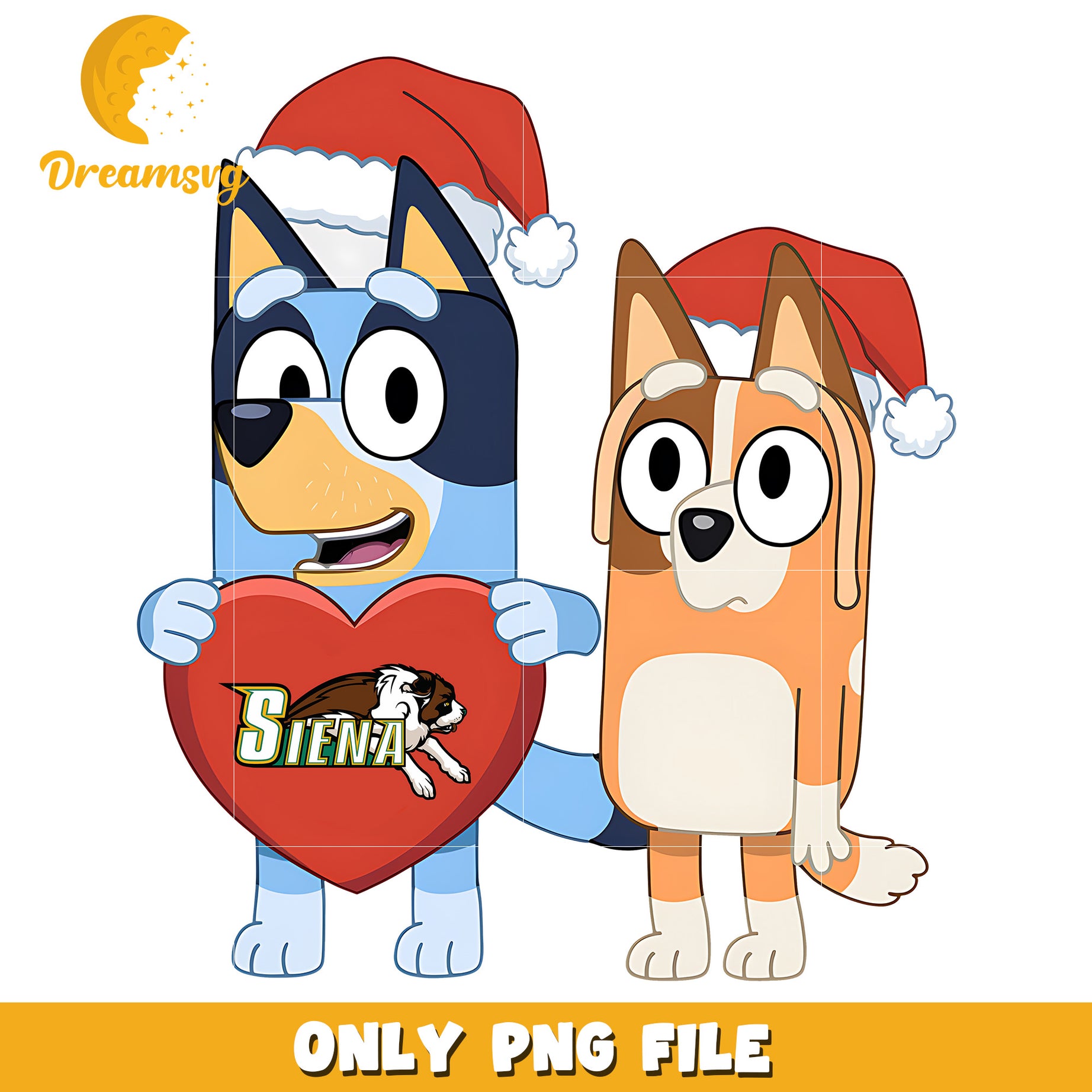 Bluey Bingo logo ncaa design png, Siena Saints png, ncaa png