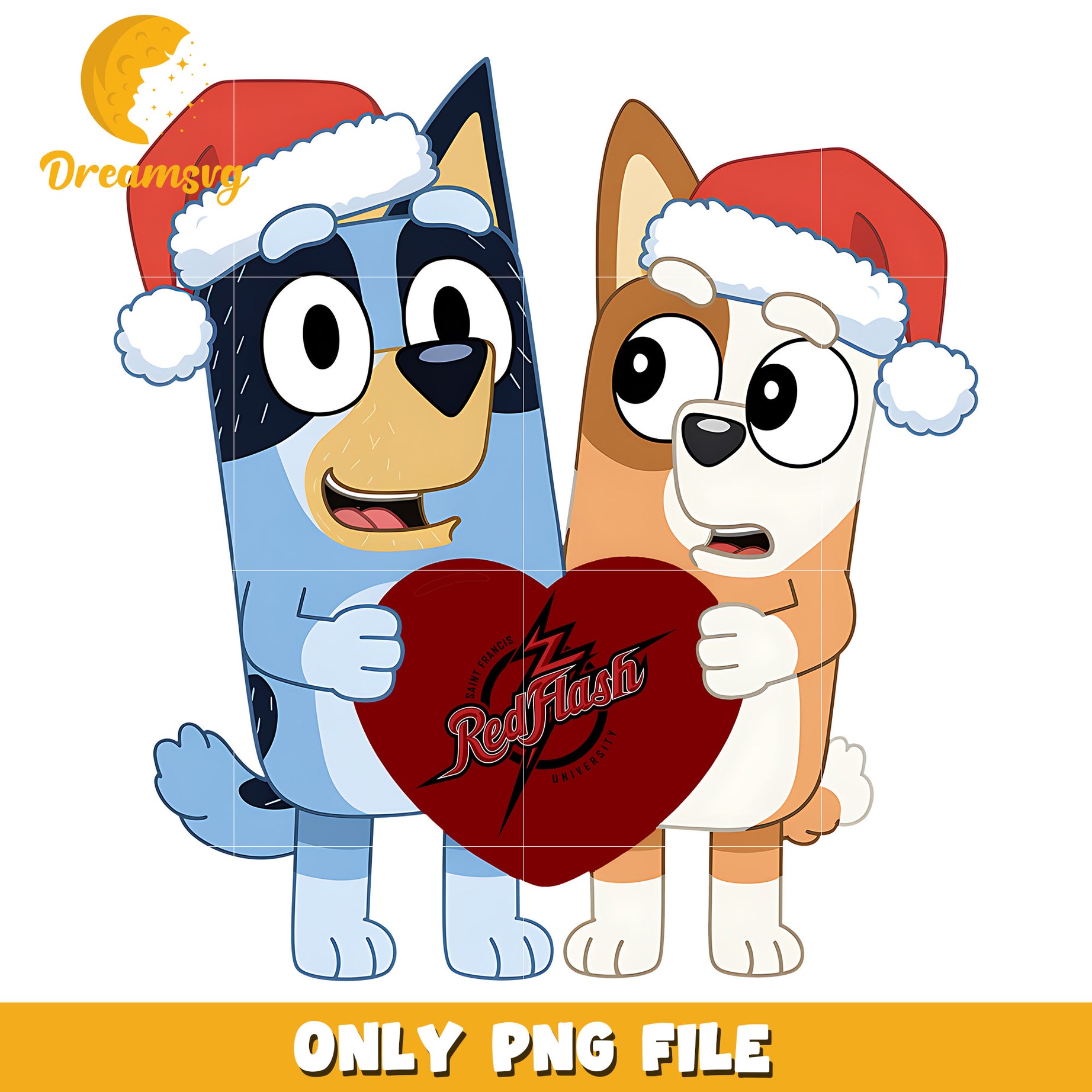 Bluey Bingo love Flash png, Saint Francis Red Flash png, ncaa png