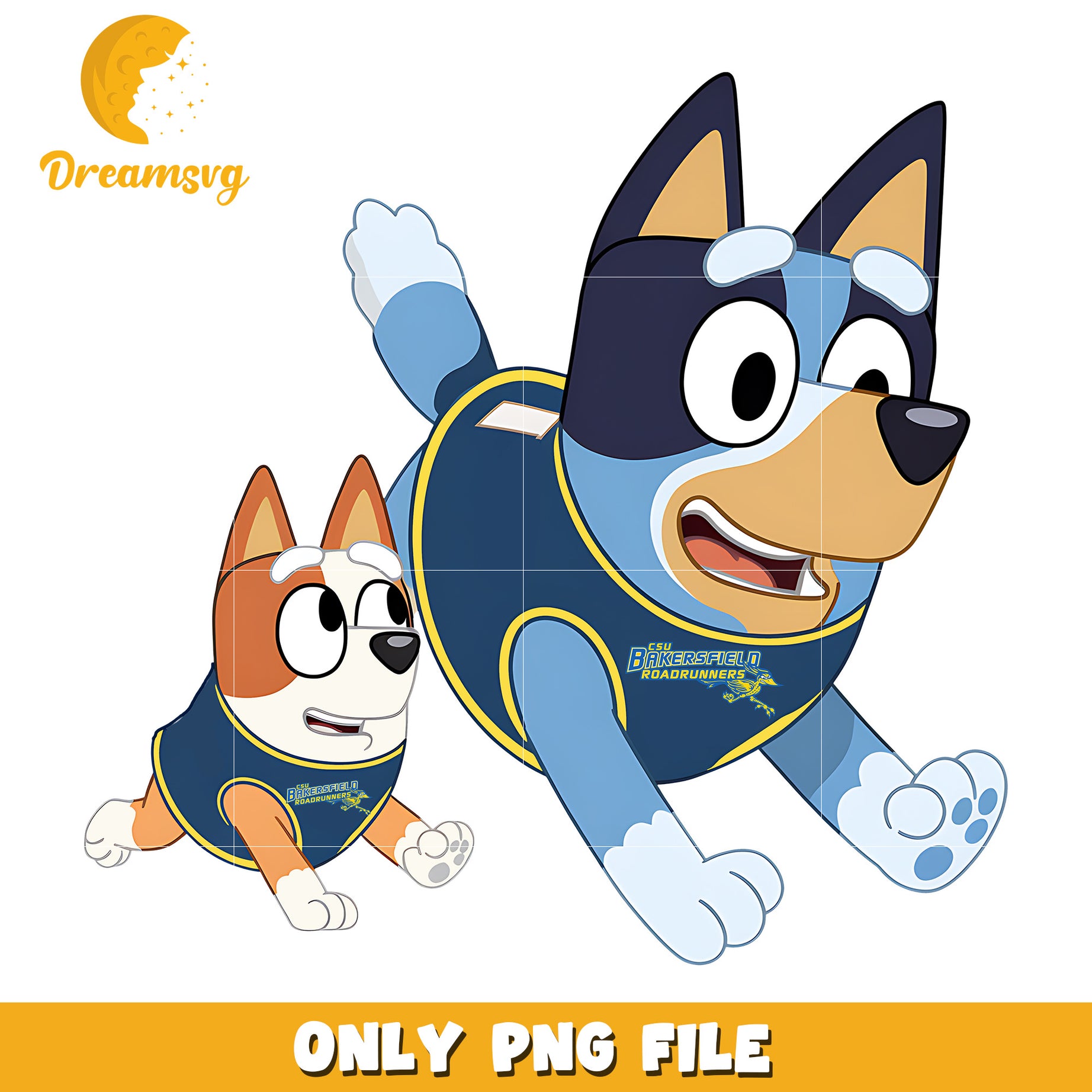 Bluey Bingo ncaa fan png, CSU Bakersfield Roadrunners png, ncaa png