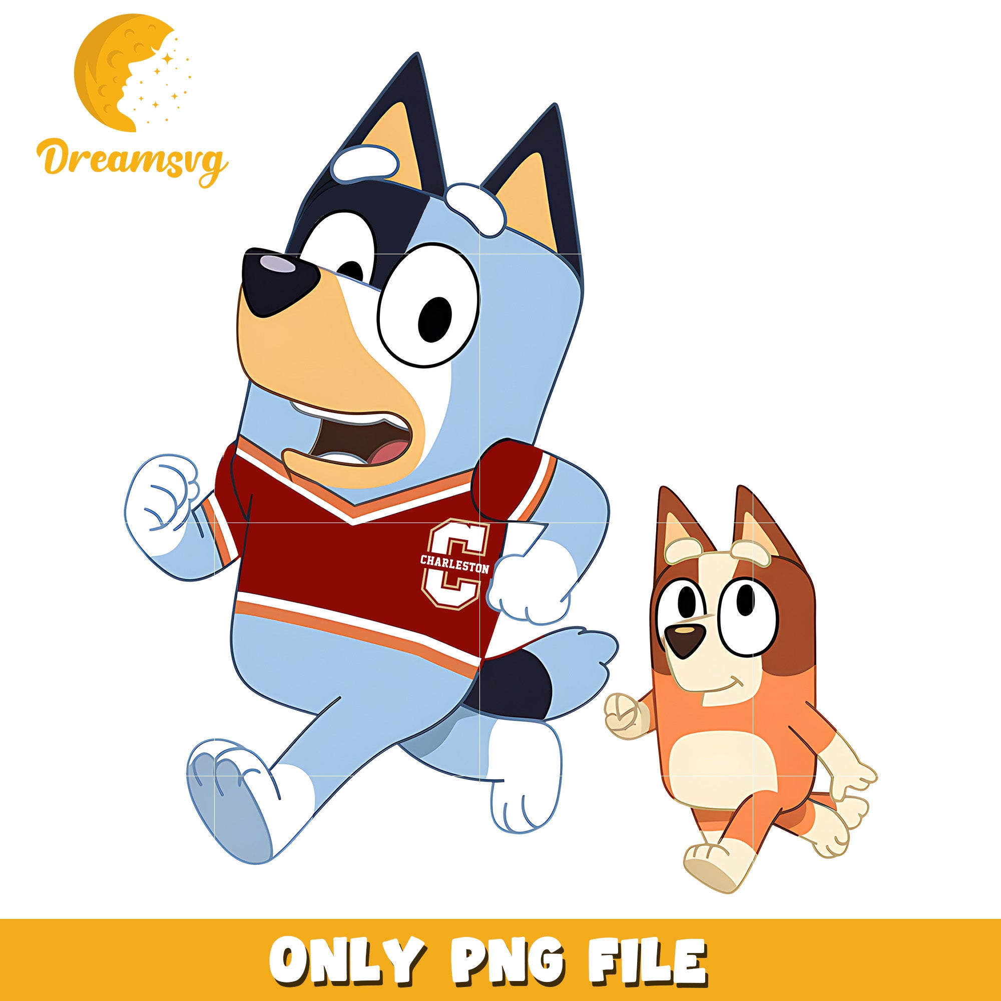 Bluey Bingo ncaa fan png, College of Charleston Cougars png, ncaa png