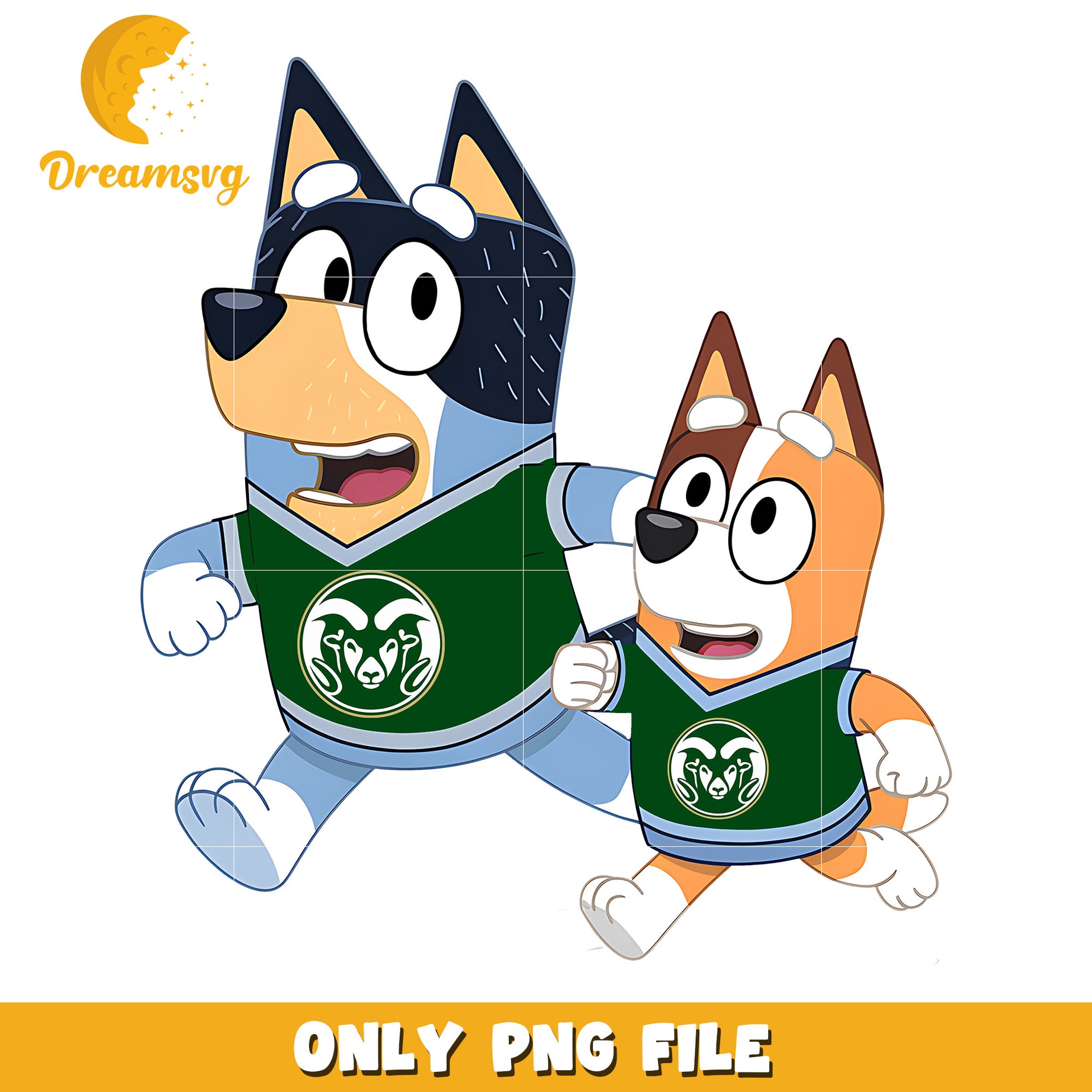 Bluey Bingo ncaa fan png, Colorado State Rams png, ncaa png